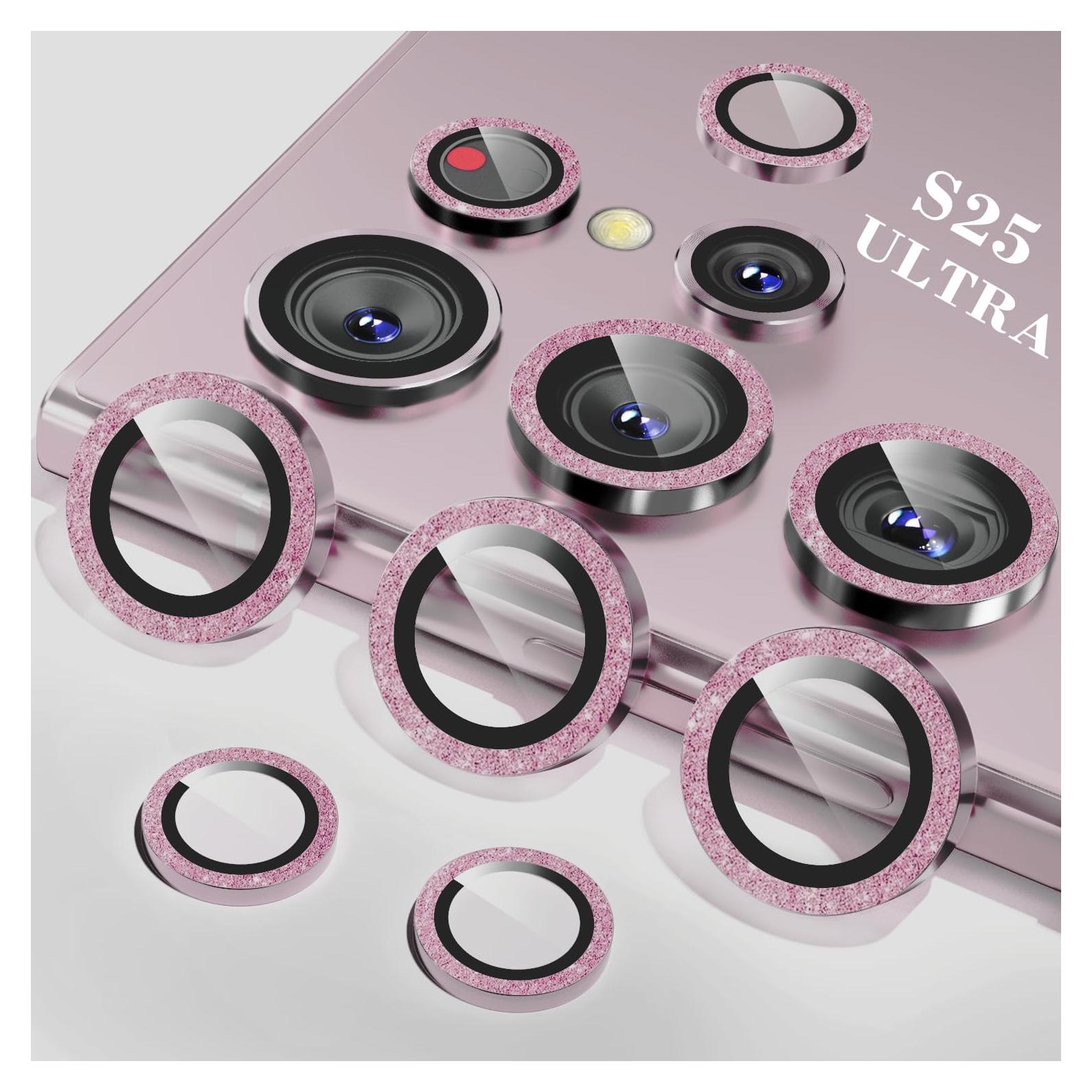 Protector de Lente de Cámara SAE&SVNG para Samsung Galaxy S25 Ultra - Vidrio Templado Rosa Brillante