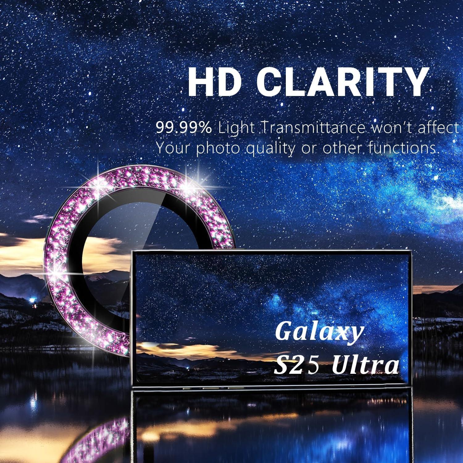 Protector de Lente de Cámara SAE&SVNG para Samsung Galaxy S25 Ultra - Vidrio Templado Rosa Brillante