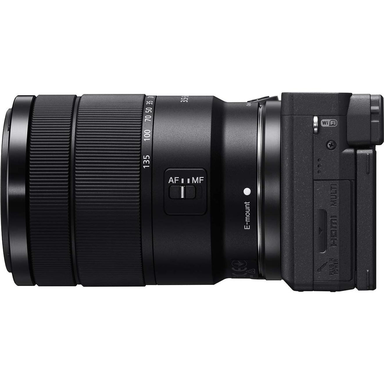 Cámara Sin Espejo 4K Sony a6400 ILCE-6400M/B con Lente 18-135mm