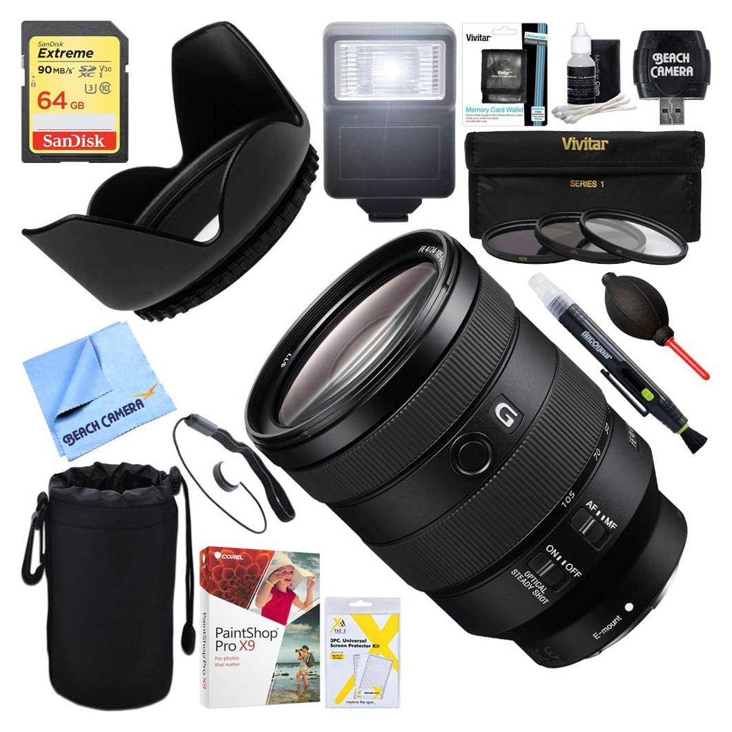 Lente Zoom Sony FE 24-105mm F4 G OSS E-Mount + Paquete Fotografía