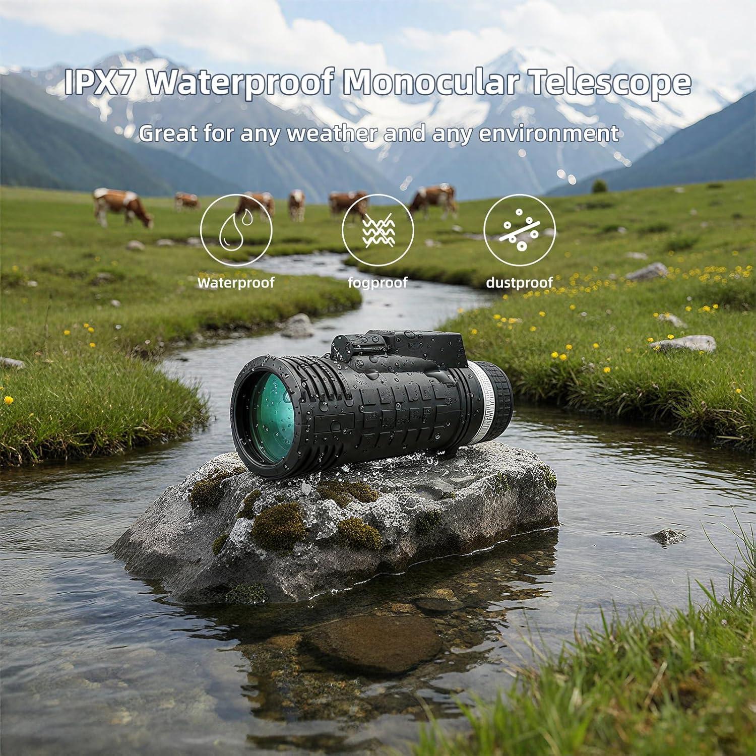 Telescopio Monocular BOSTRON 8X42 Impermeable con Brújula