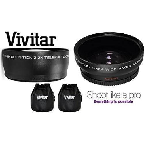 Lentes HD Gran Angular 0.43x y Tele 2.5x para Sony HDR