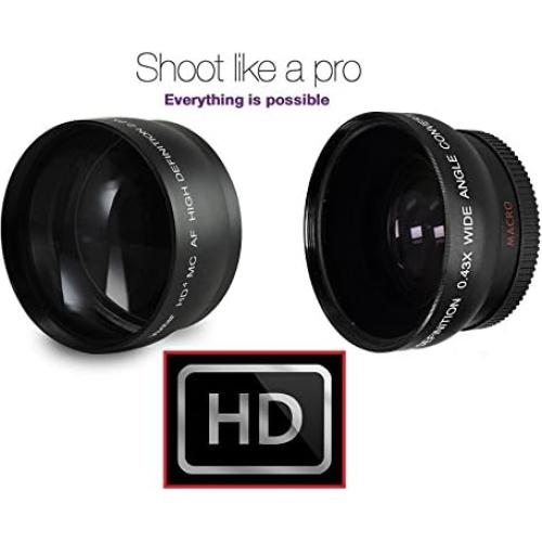 Lentes HD Gran Angular 0.43x y Tele 2.5x para Sony HDR