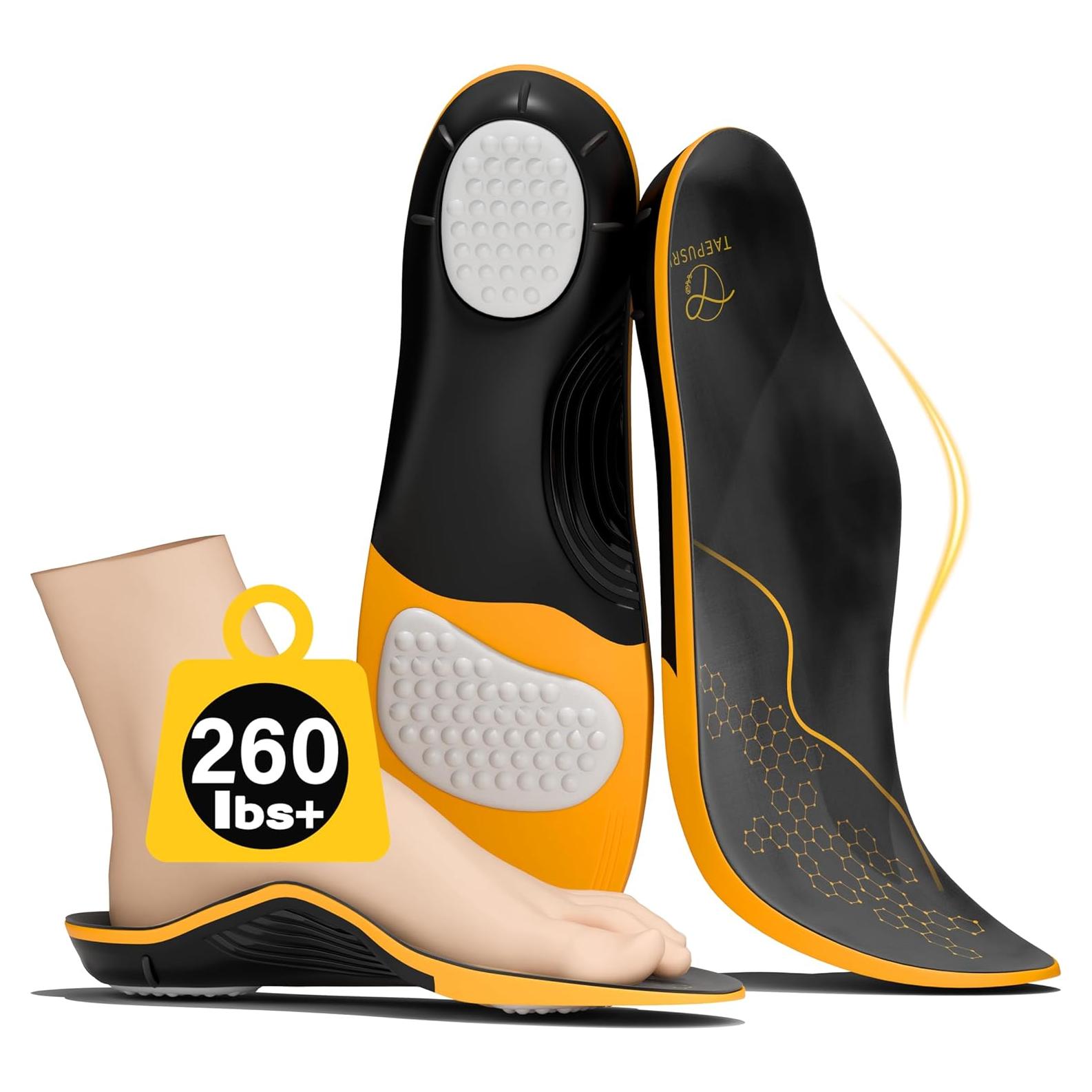 Plantillas Ortopédicas TAEPUSR para Fascitis Plantar XL Naranja