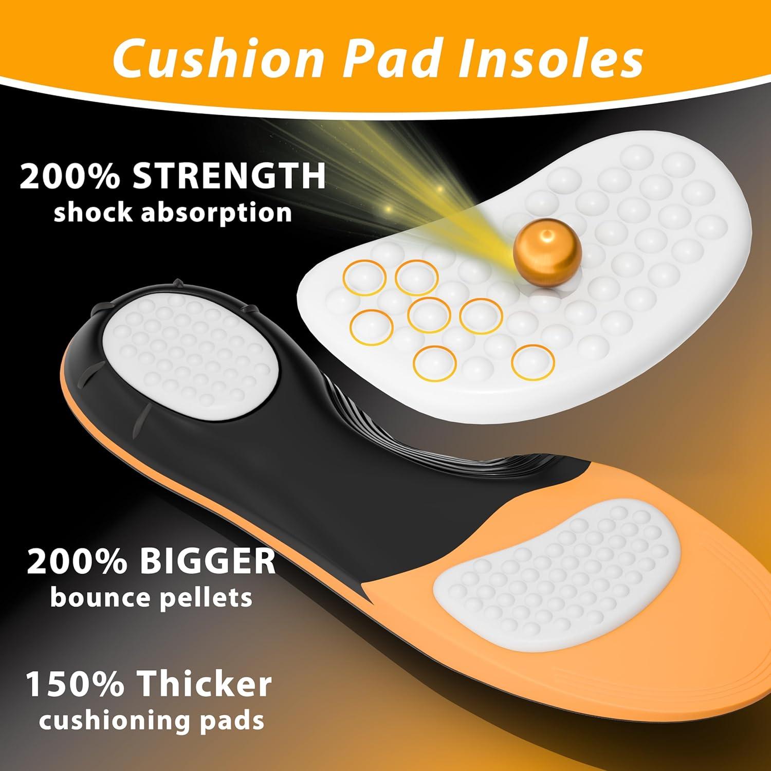 Plantillas Ortopédicas TAEPUSR para Fascitis Plantar XL Naranja