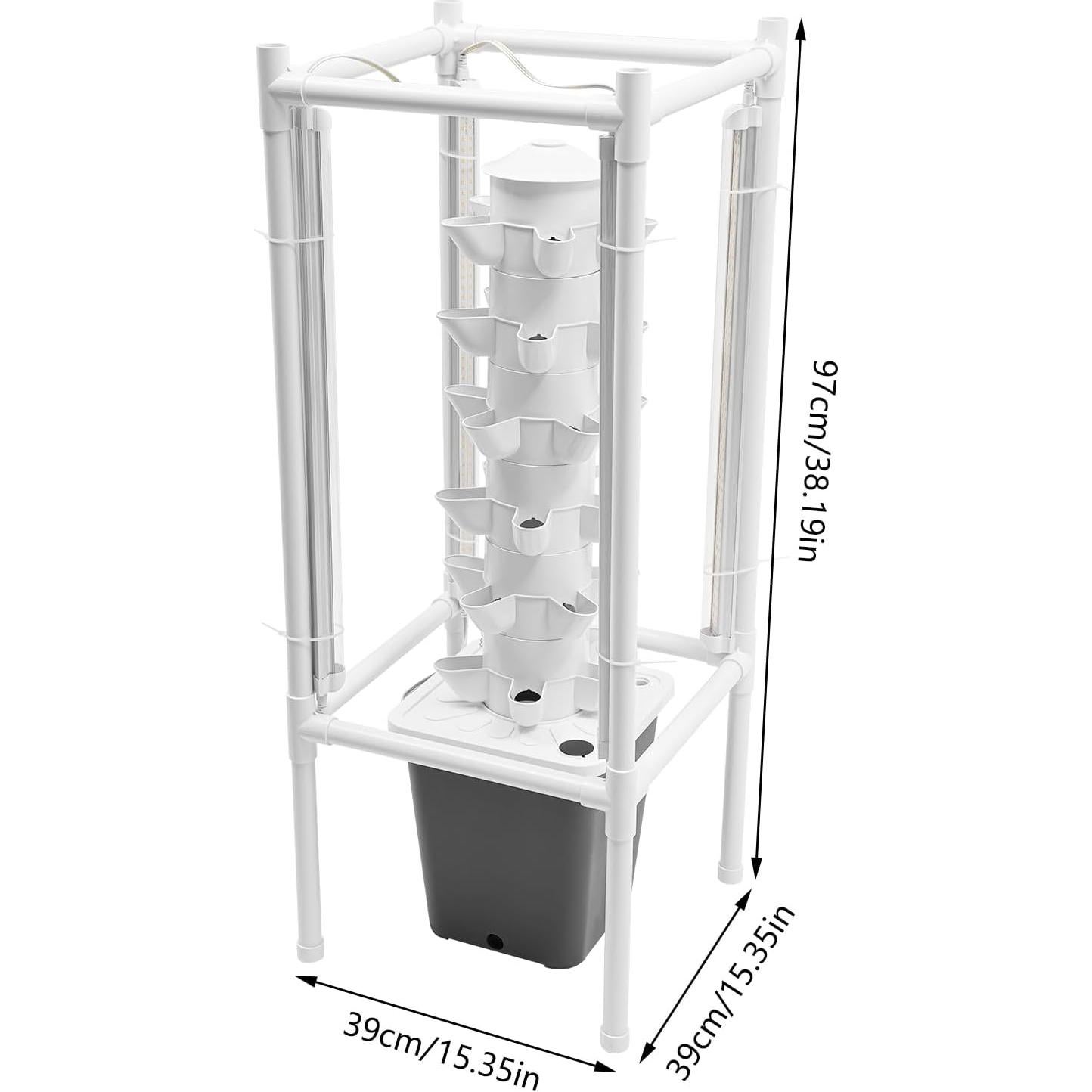 Sistema de Cultivo Hidropónico Vertical LIJUNAhz 30 Plantas LED