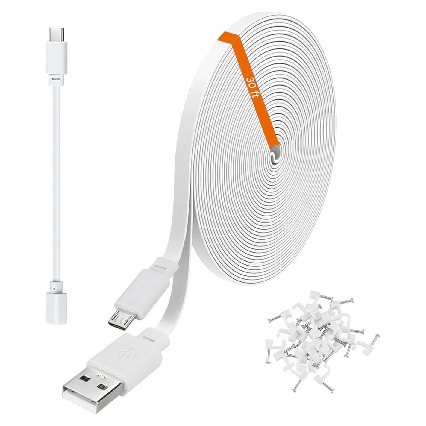 Cable de Extensión de Alimentación Weishan 9m USB-C Blanco