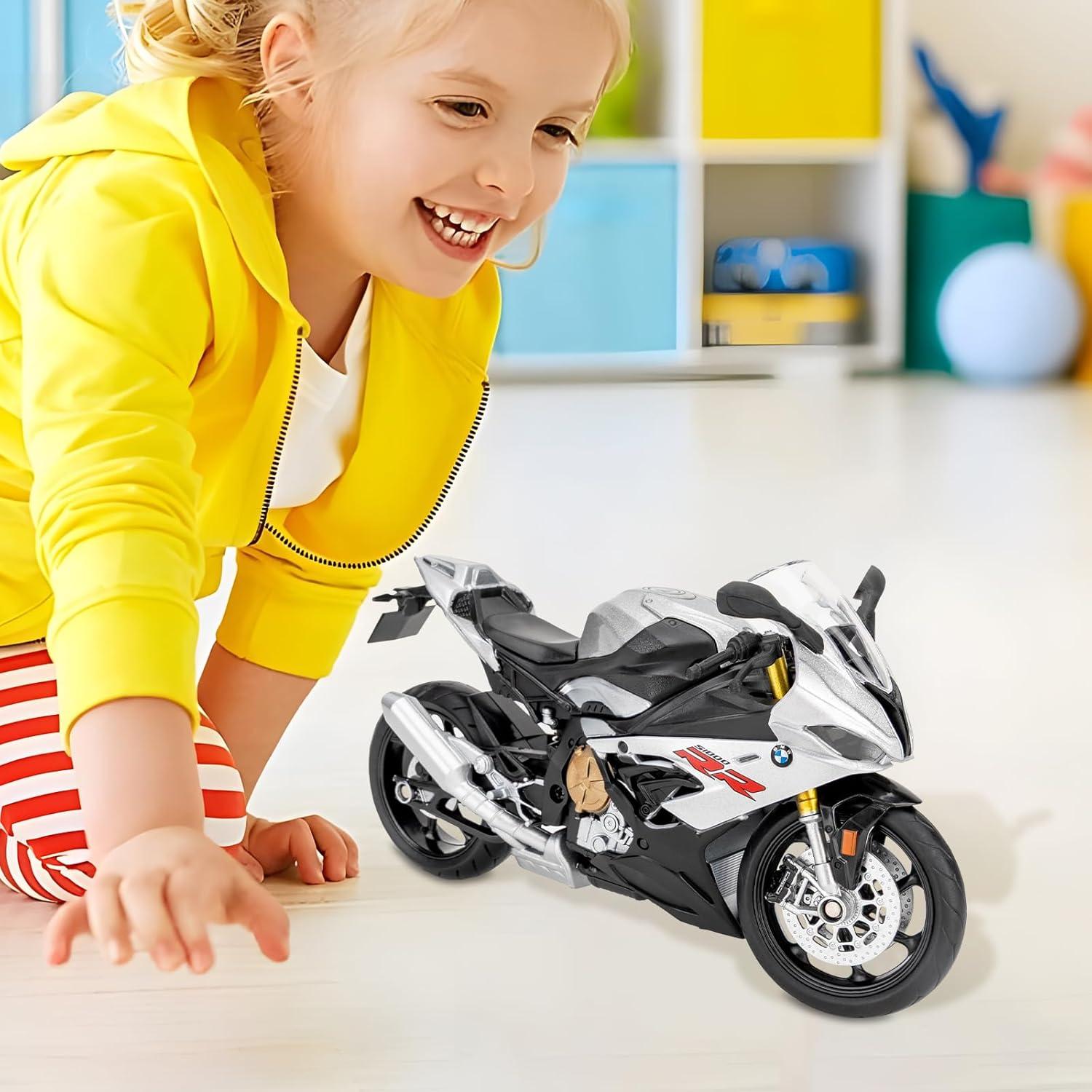 Motocicleta Diecast 1:12 BMW S1000RR Plata RMZ City