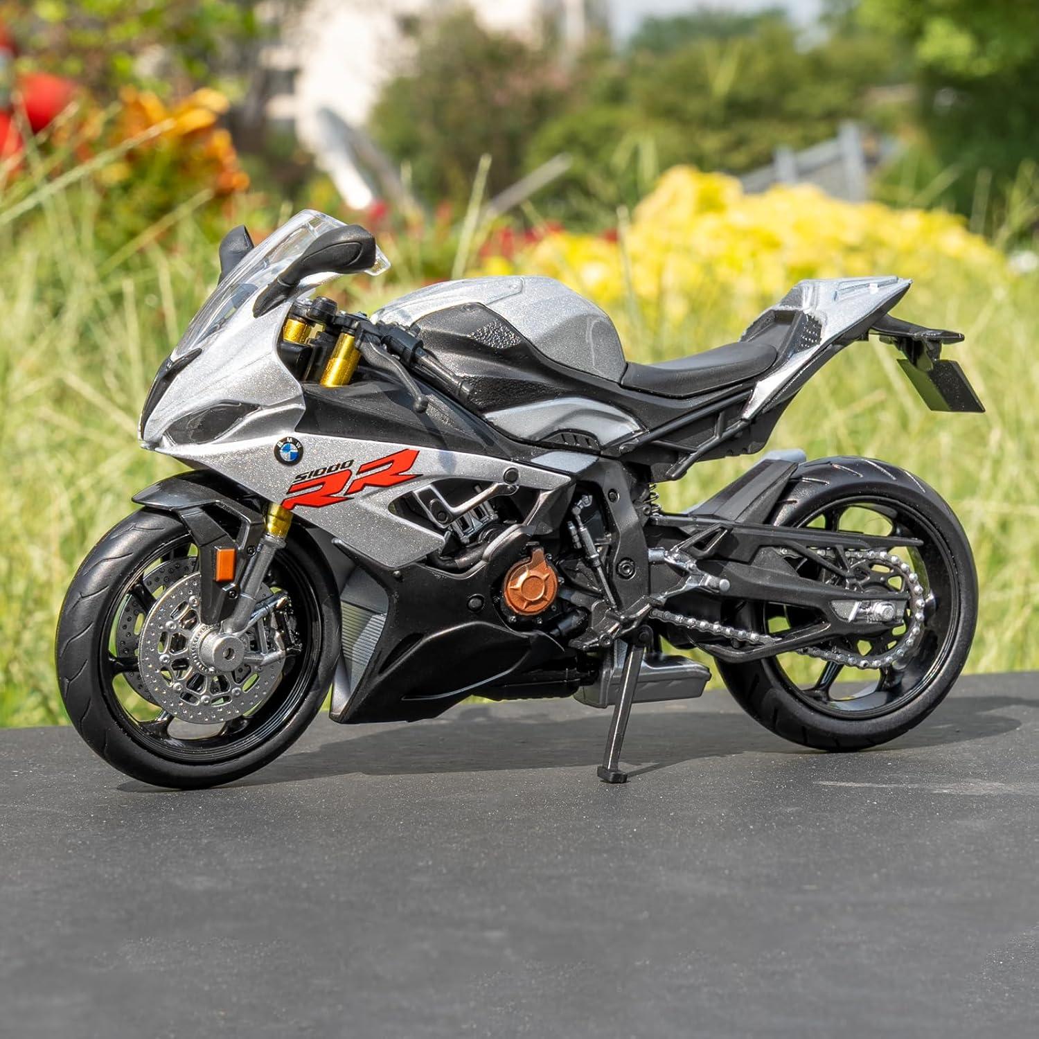 Motocicleta Diecast 1:12 BMW S1000RR Plata RMZ City