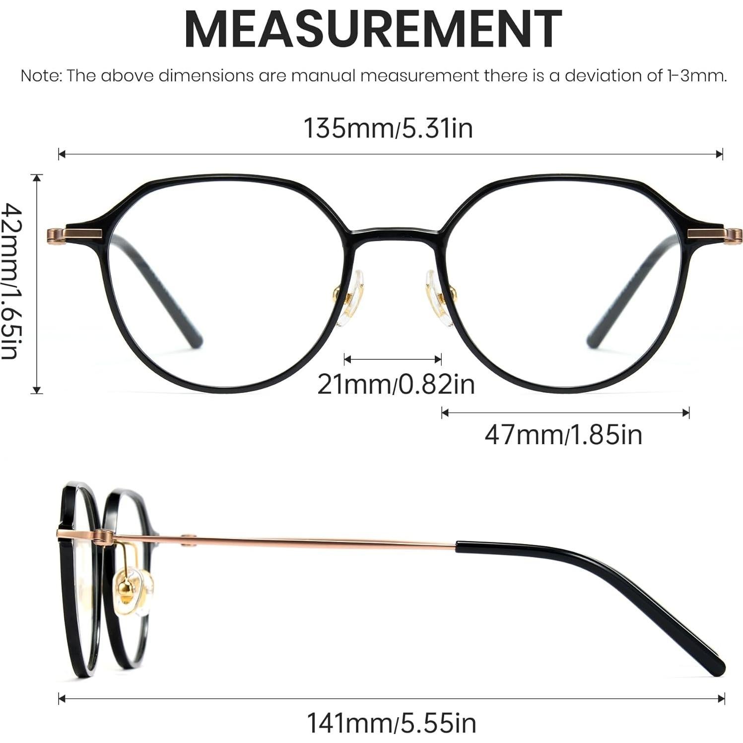 Gafas de luz azul Cyxus de titanio UV400 para computadora