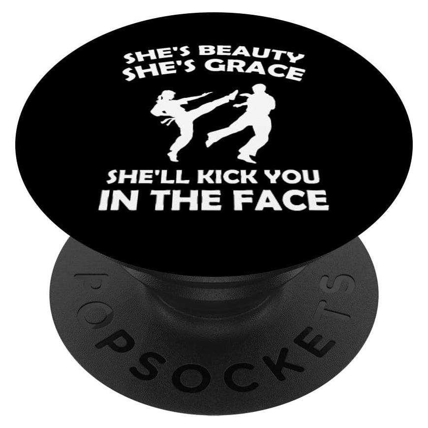 PopSocket Taekwondo Negro PopGrip Intercambiable 4.1x1.3cm