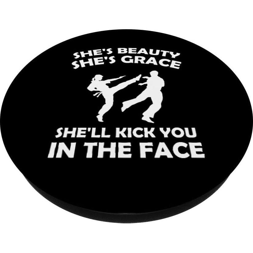 PopSocket Taekwondo Negro PopGrip Intercambiable 4.1x1.3cm