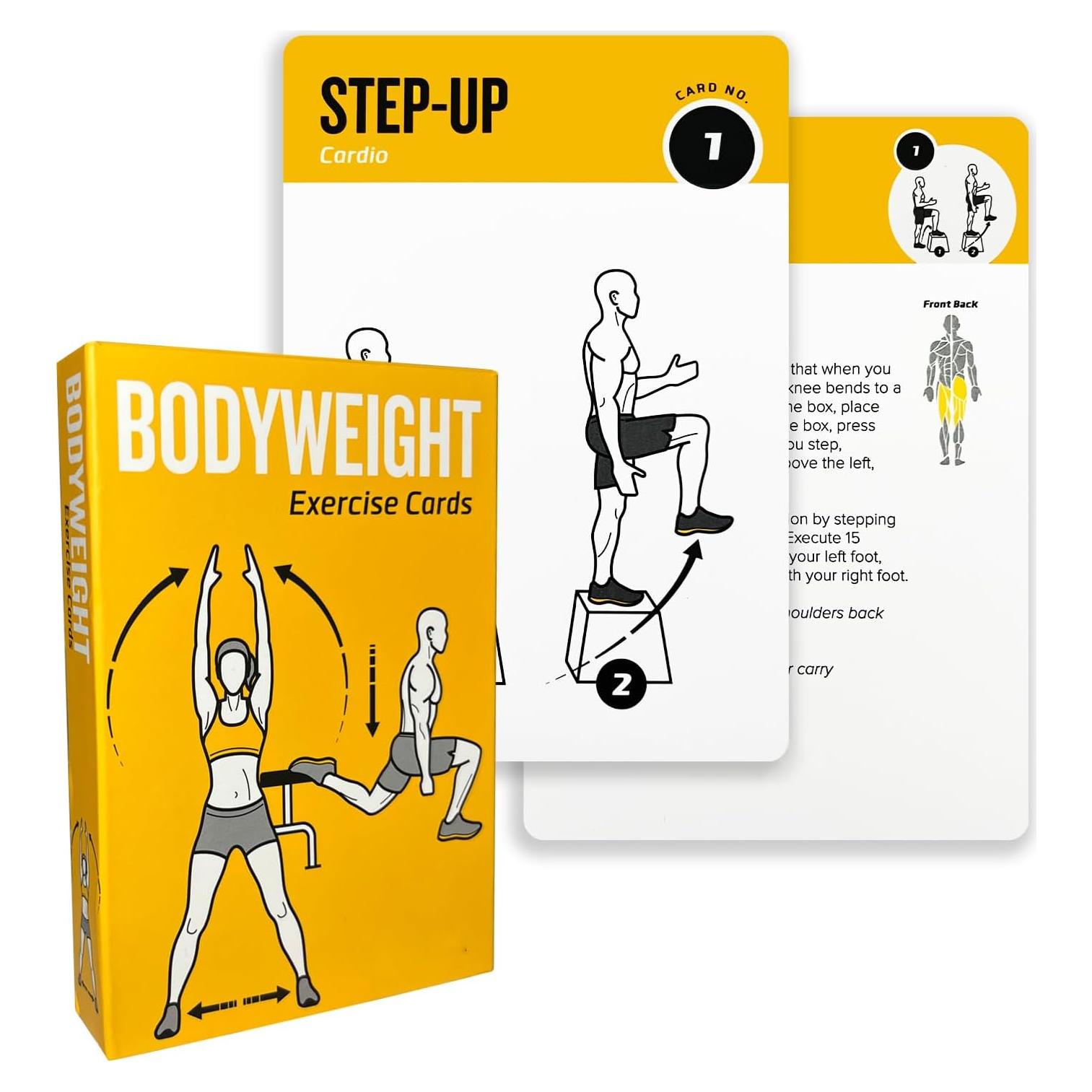 Tarjetas de Ejercicio ELAORY 62 Piezas Fitness en Casa