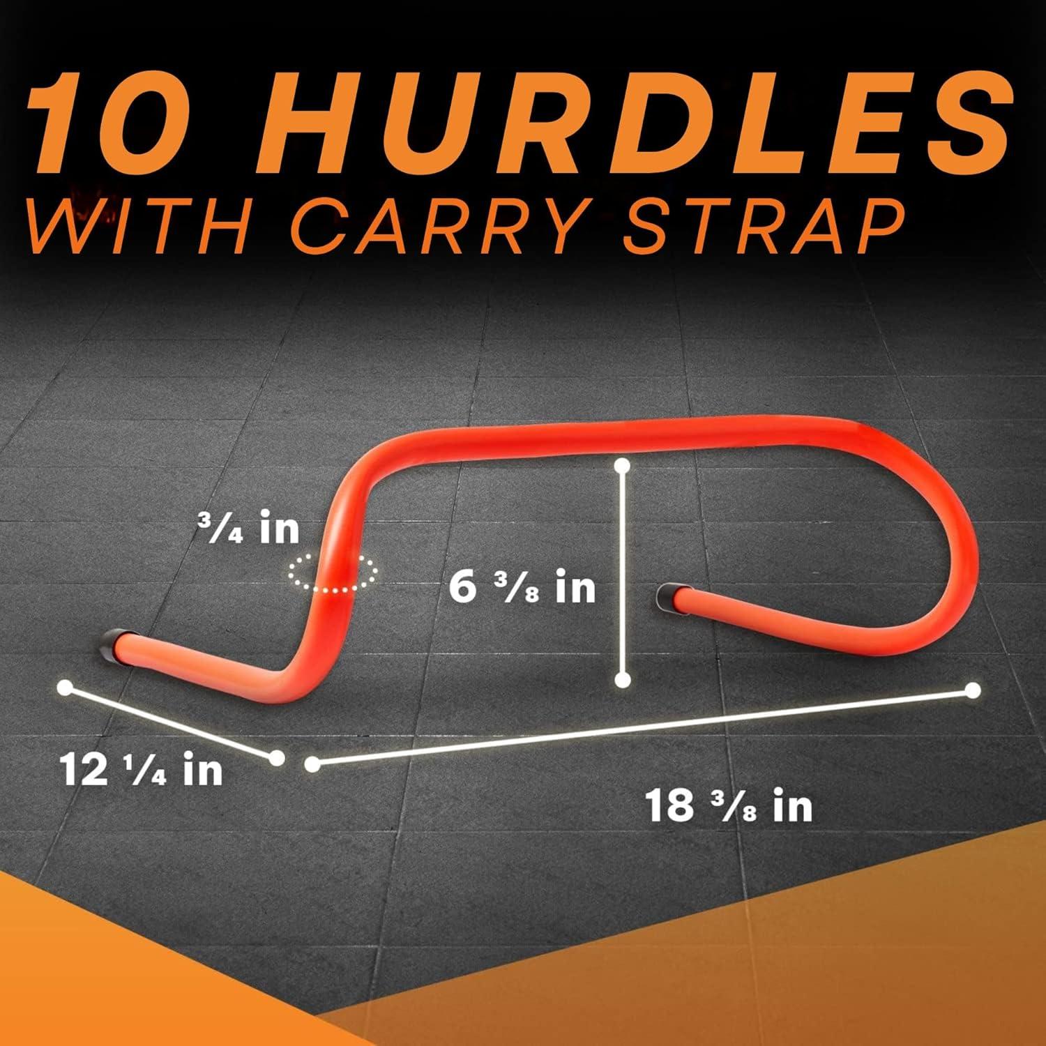 Vallas de Agilidad Yes4All QDPY Naranja Neón - Paquete de 10