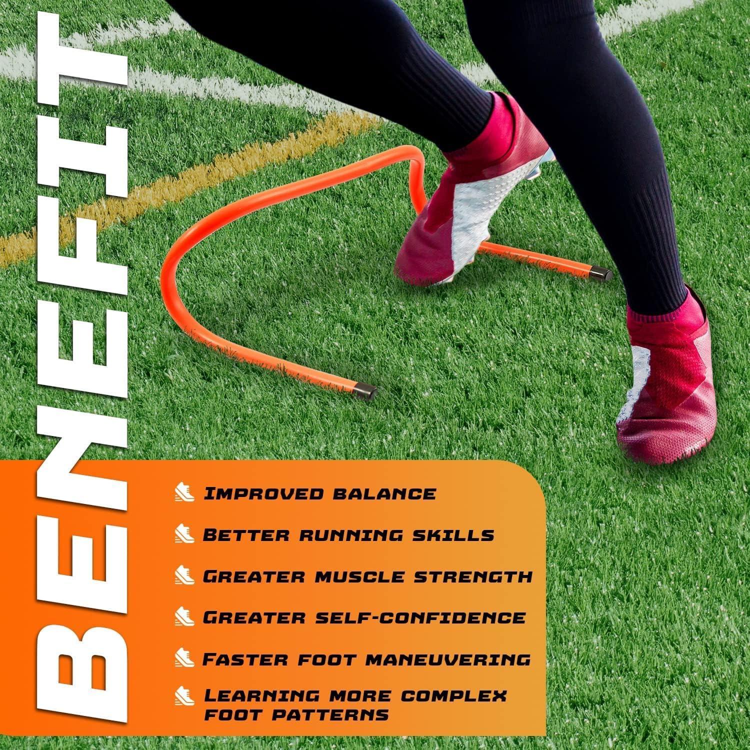 Vallas de Agilidad Yes4All QDPY Naranja Neón - Paquete de 10