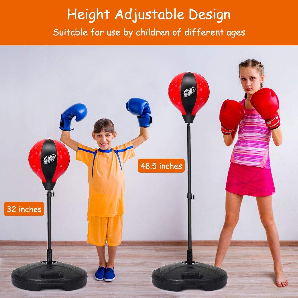 Saco de Boxeo para Niños Costzon 123 cm Ajustable con Guantes