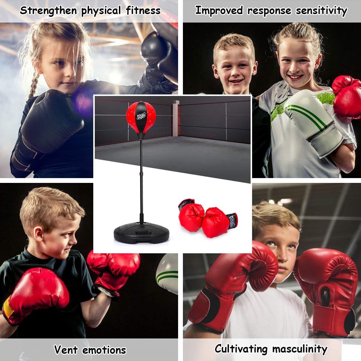Saco de Boxeo para Niños Costzon 123 cm Ajustable con Guantes