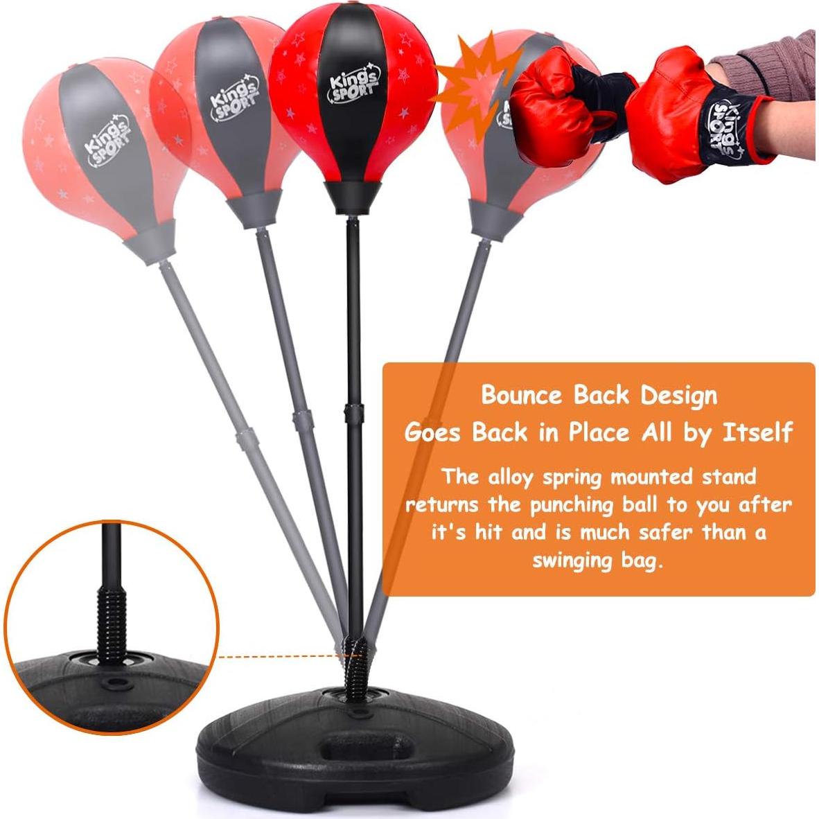 Saco de Boxeo para Niños Costzon 123 cm Ajustable con Guantes