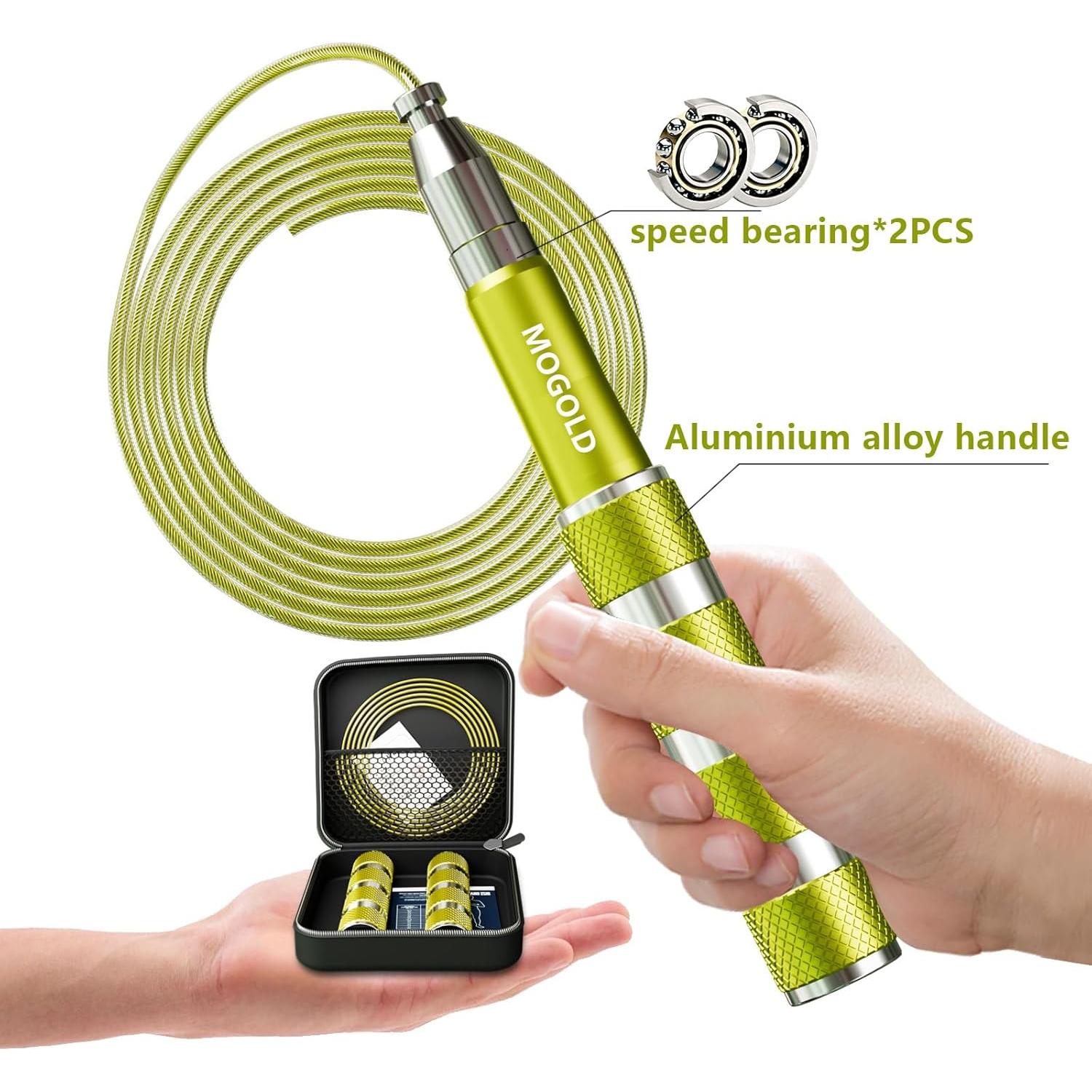 Cuerda de Salto Rápida MOGOLD T35 Ajustable PVC 2.74m