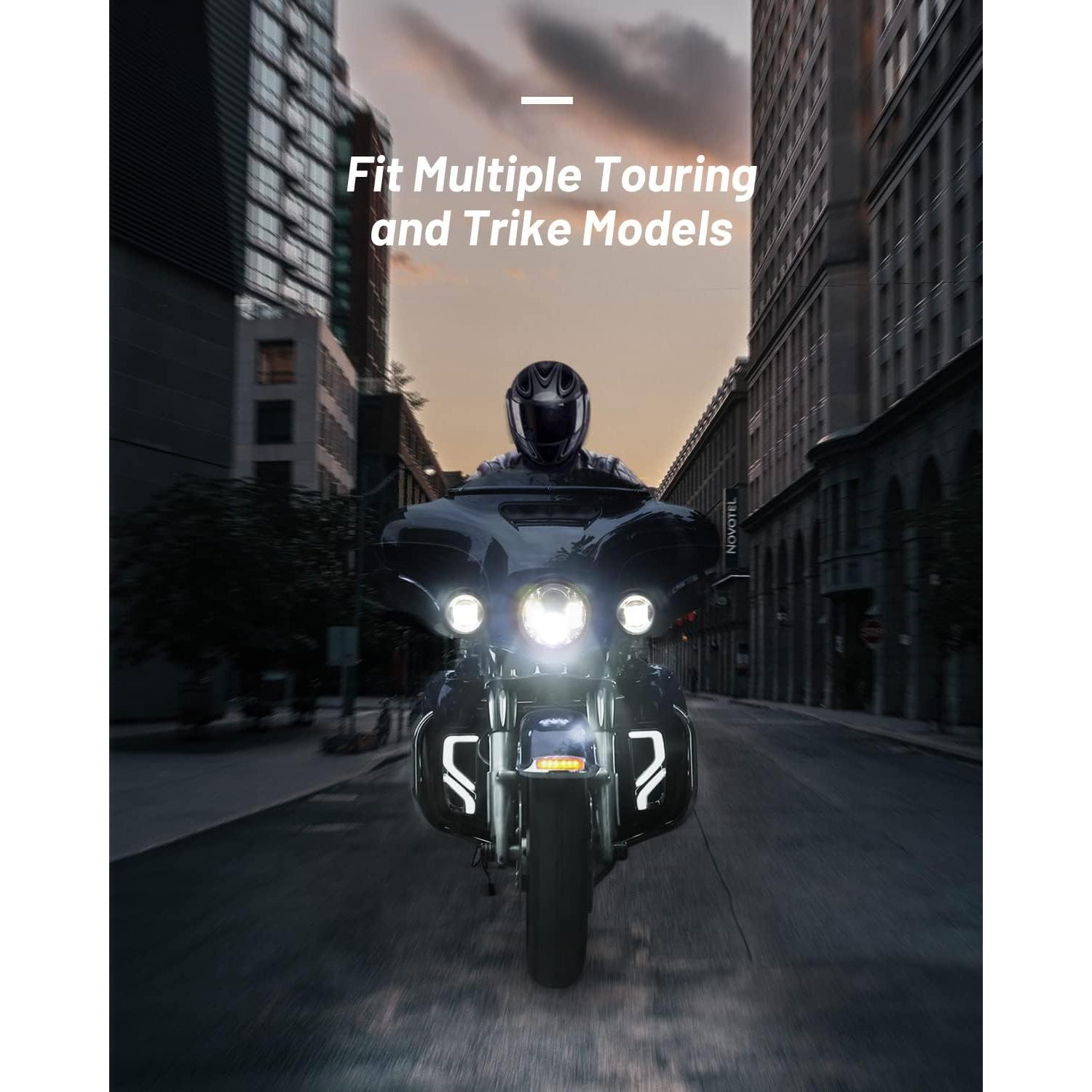 KEMIMOTO Luz LED Motocicleta Touring 2014-2024 Cromo