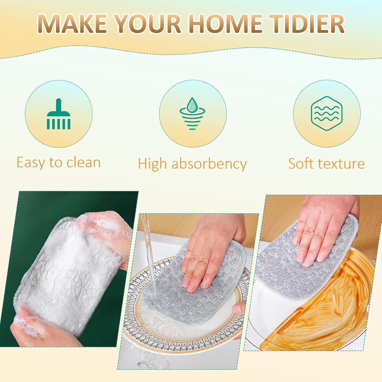 Trapos de Lavado de Platos de Alambre Oputemon 5 Piezas