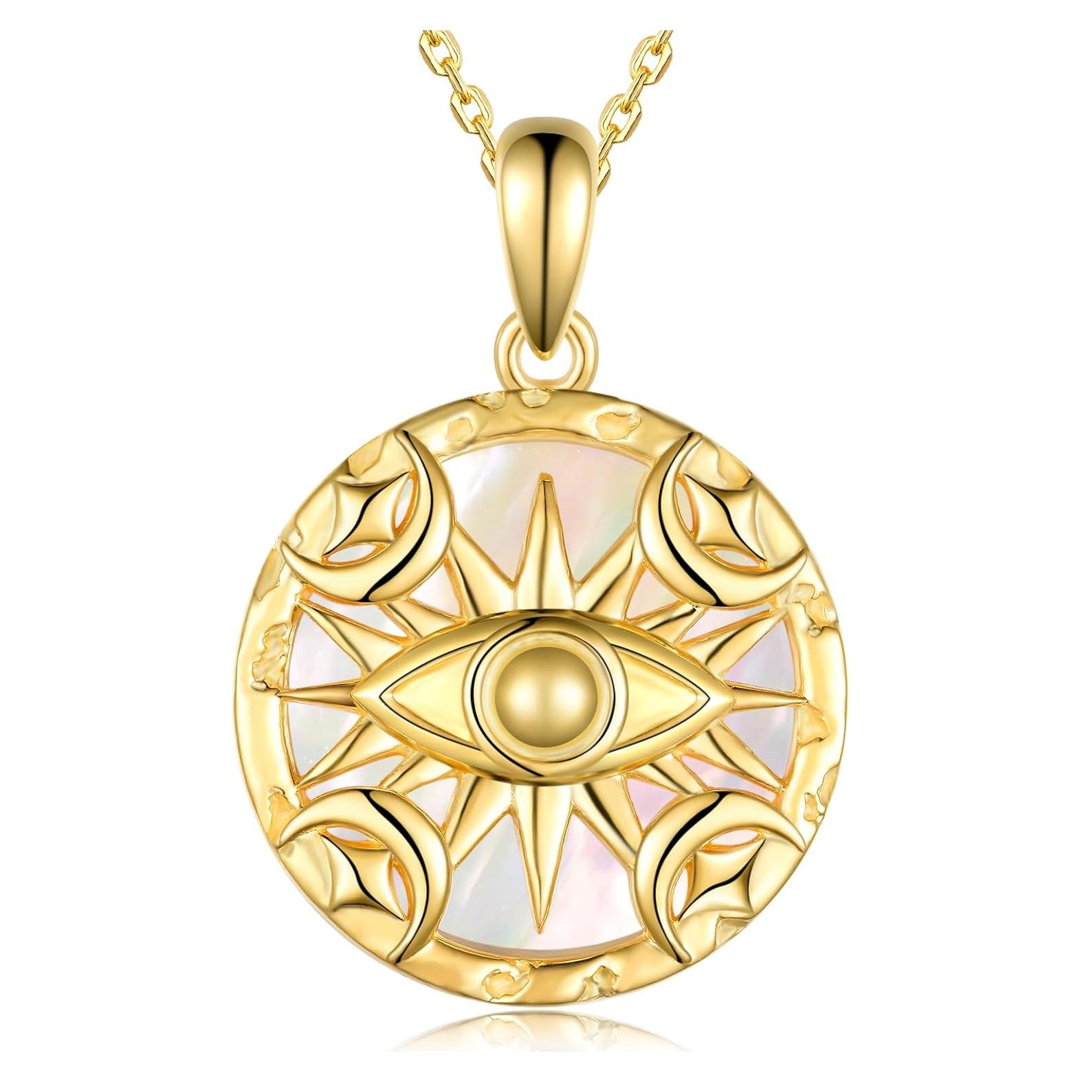 Collar Ojo Maligno Oro para Mujeres en Plata de Ley 925