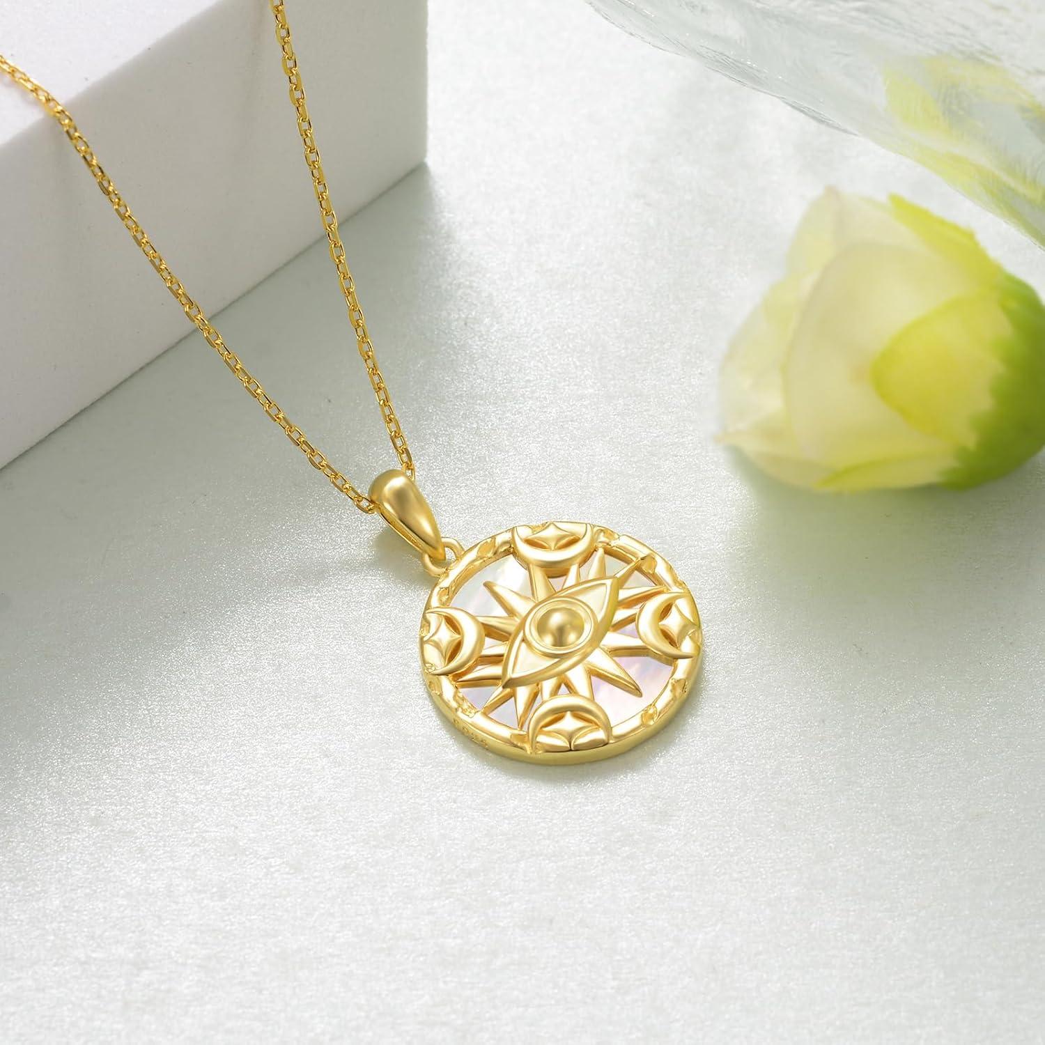 Collar Ojo Maligno Oro para Mujeres en Plata de Ley 925