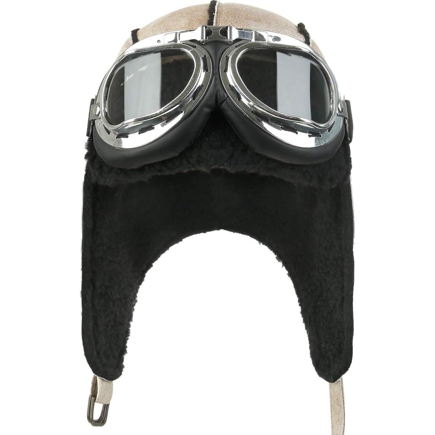 Gorra de Aviador Invierno Ililily con Orejeras y Gafas