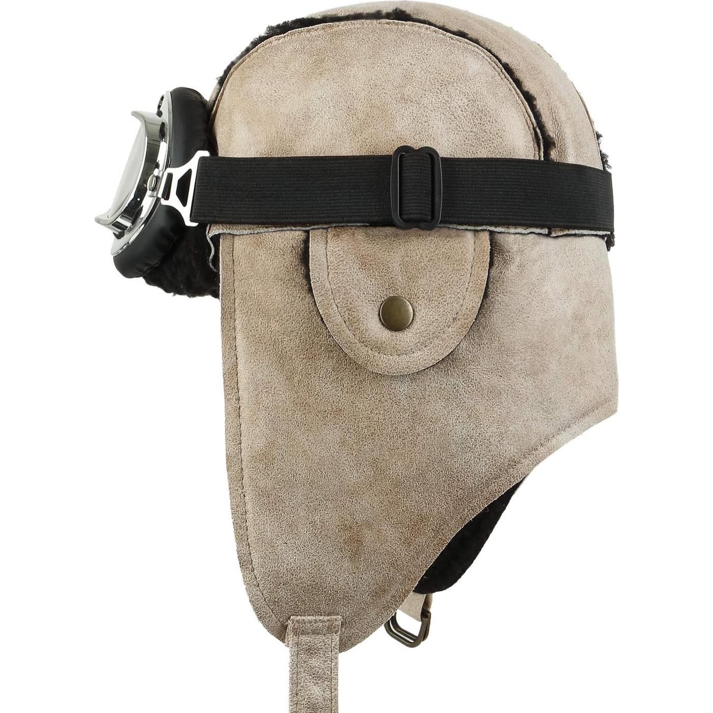 Gorra de Aviador Invierno Ililily con Orejeras y Gafas