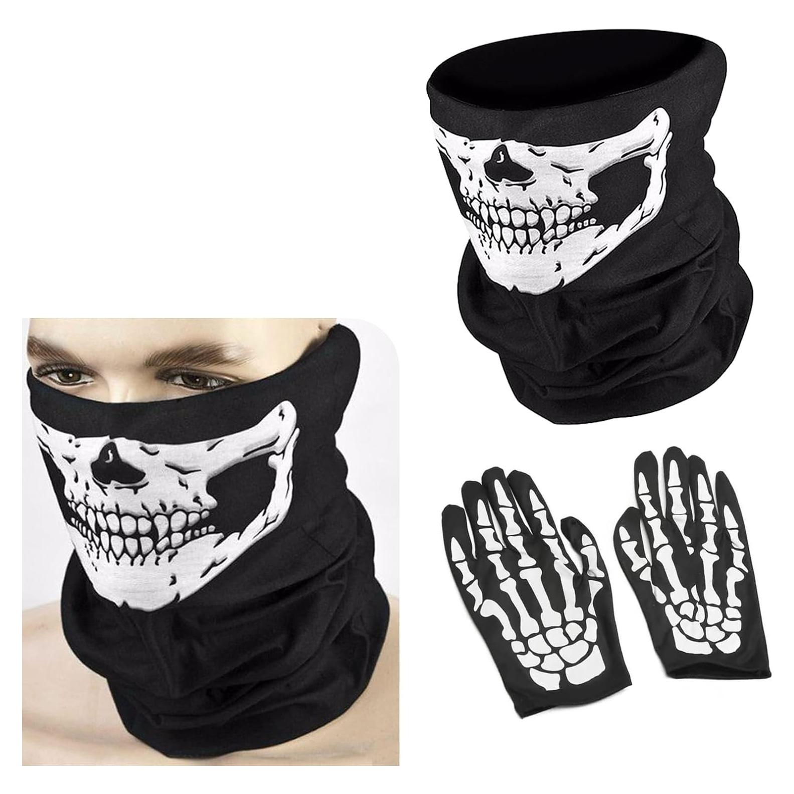 3 Piezas Tubo de Cuello DYEKNEE Negro Calavera Transpirable