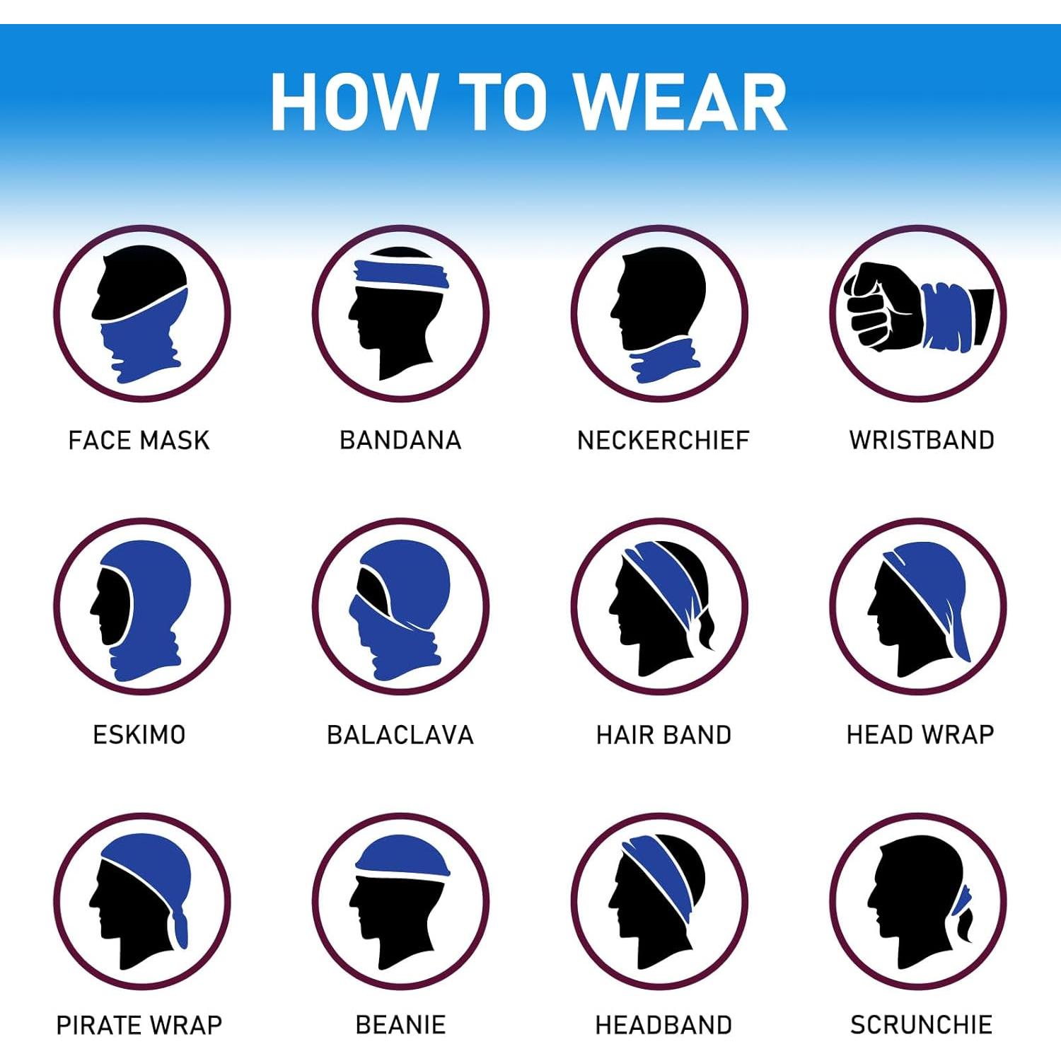 3 Piezas Tubo de Cuello DYEKNEE Negro Calavera Transpirable