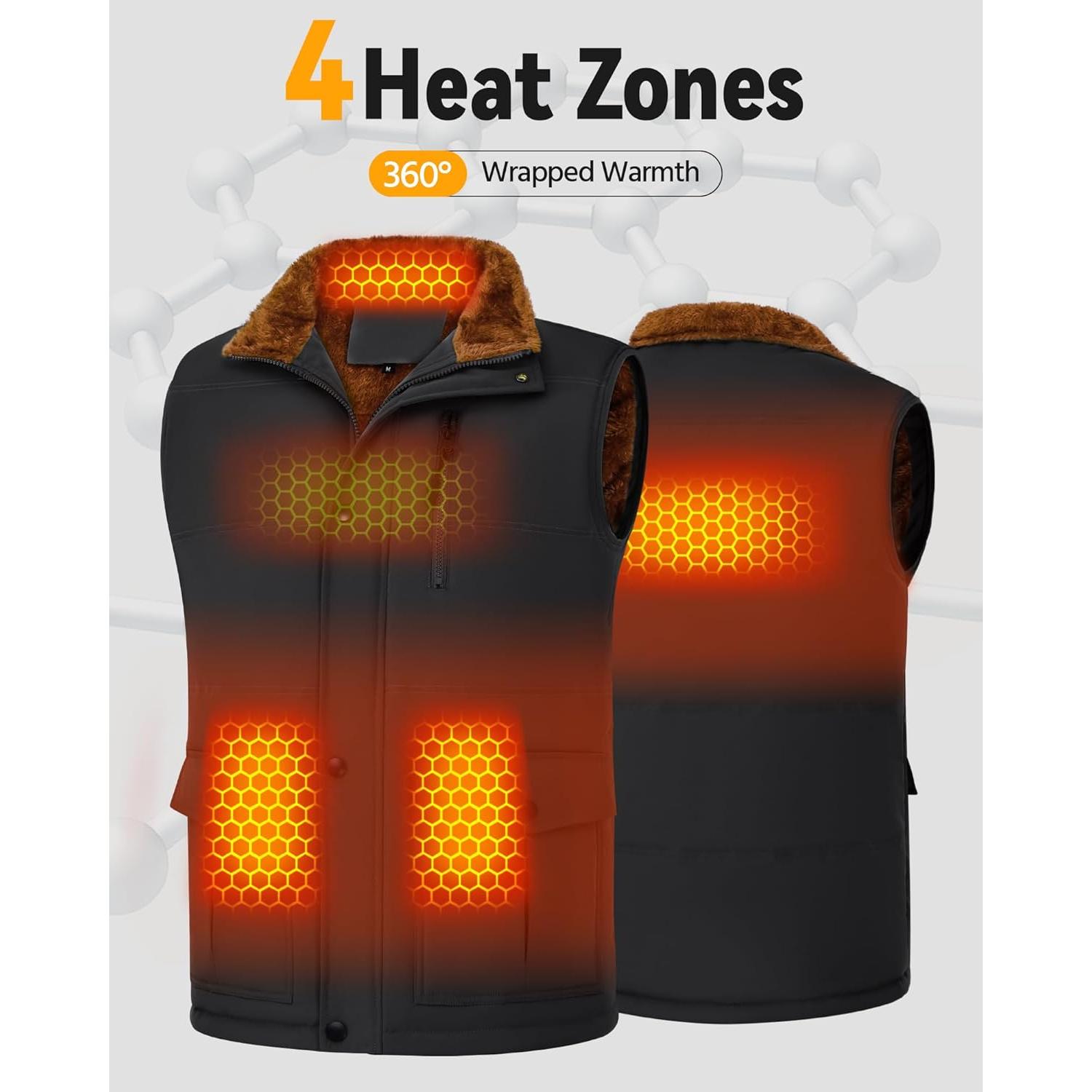 Chaleco Térmico Wulcea para Hombres 7.4V Grafeno Negro