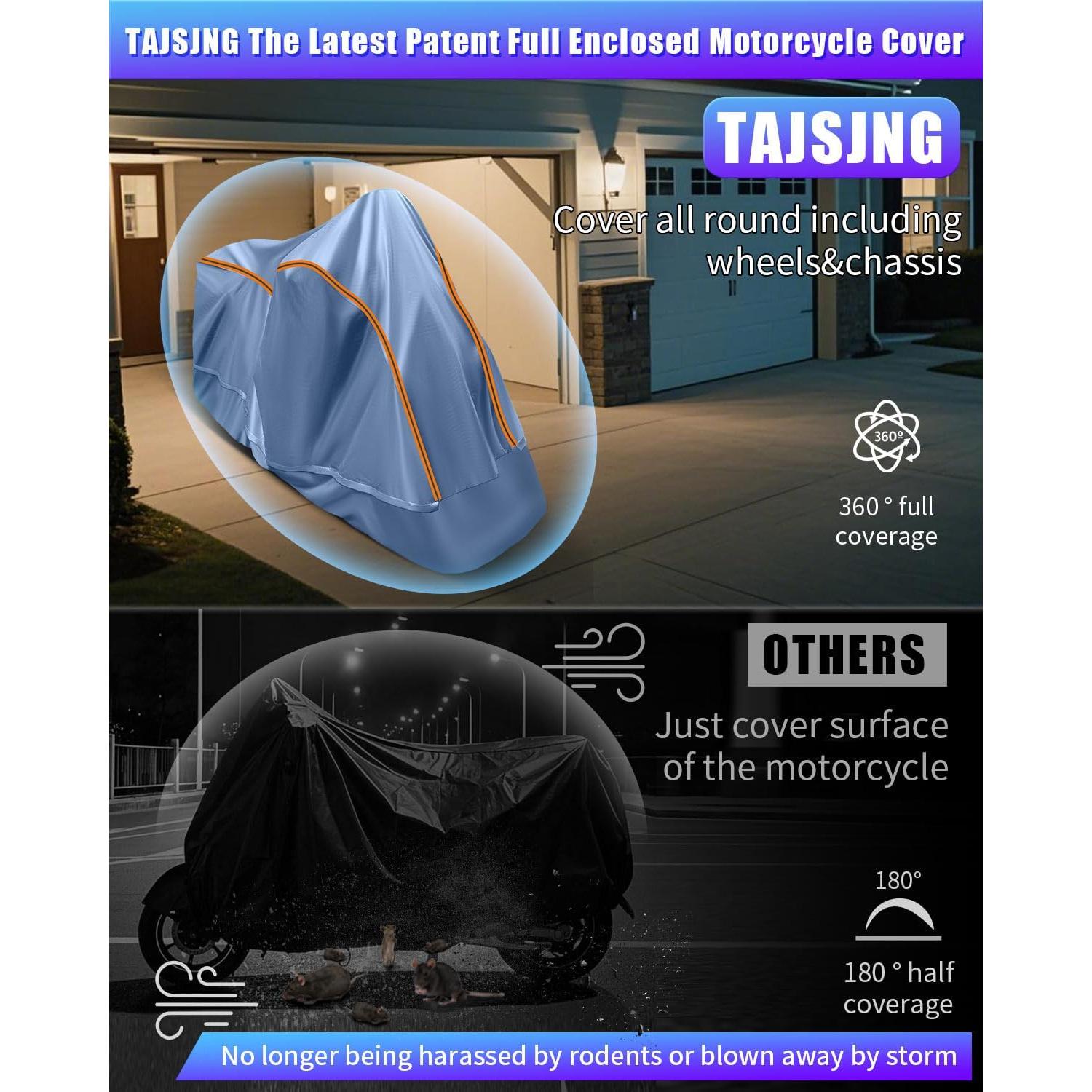 Funda de Motocicleta TAJSJNG TA-MTC220 A Prueba de Agua 220 cm