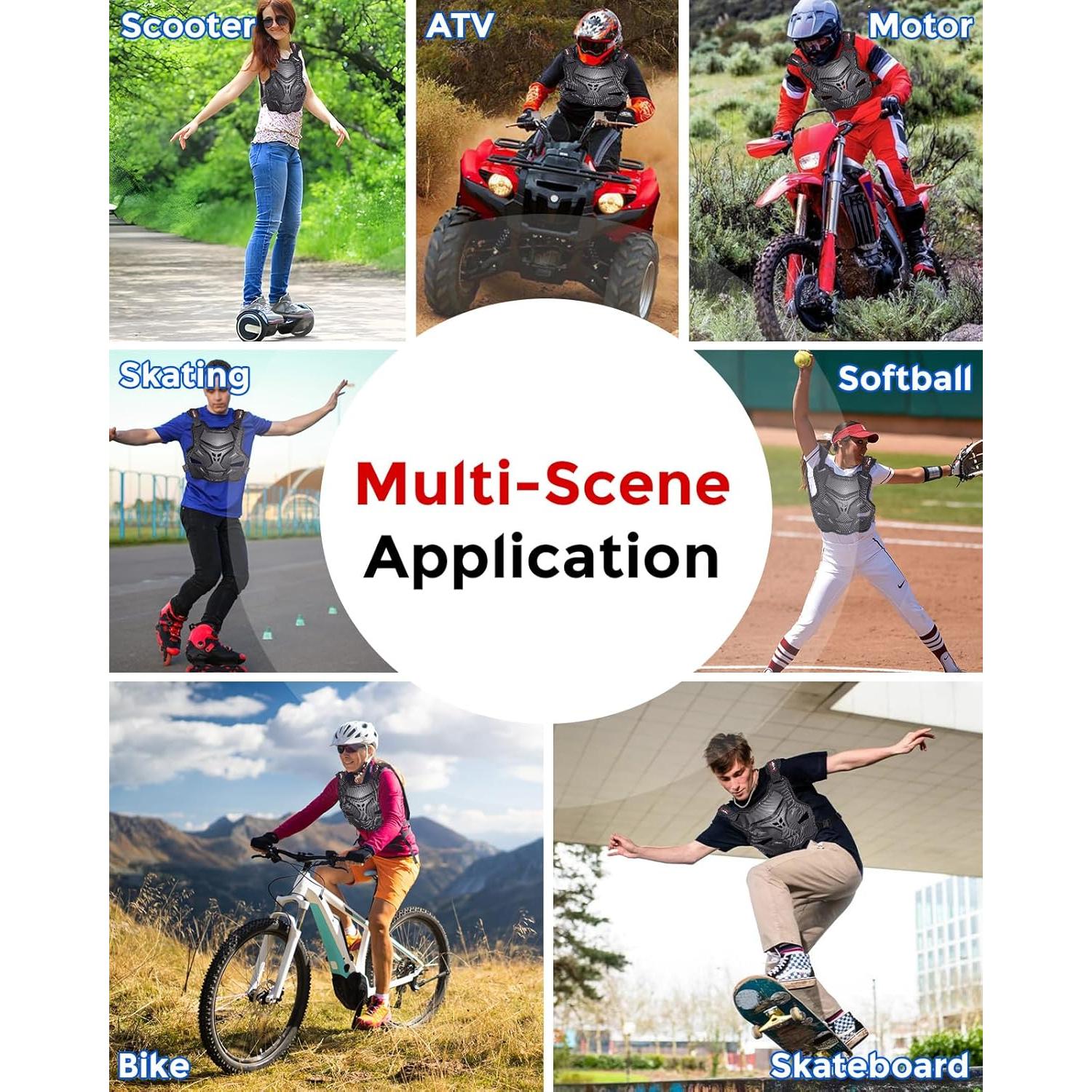 Armadura de Pecho StarknightMT Ajustable para Motocicleta Adulto