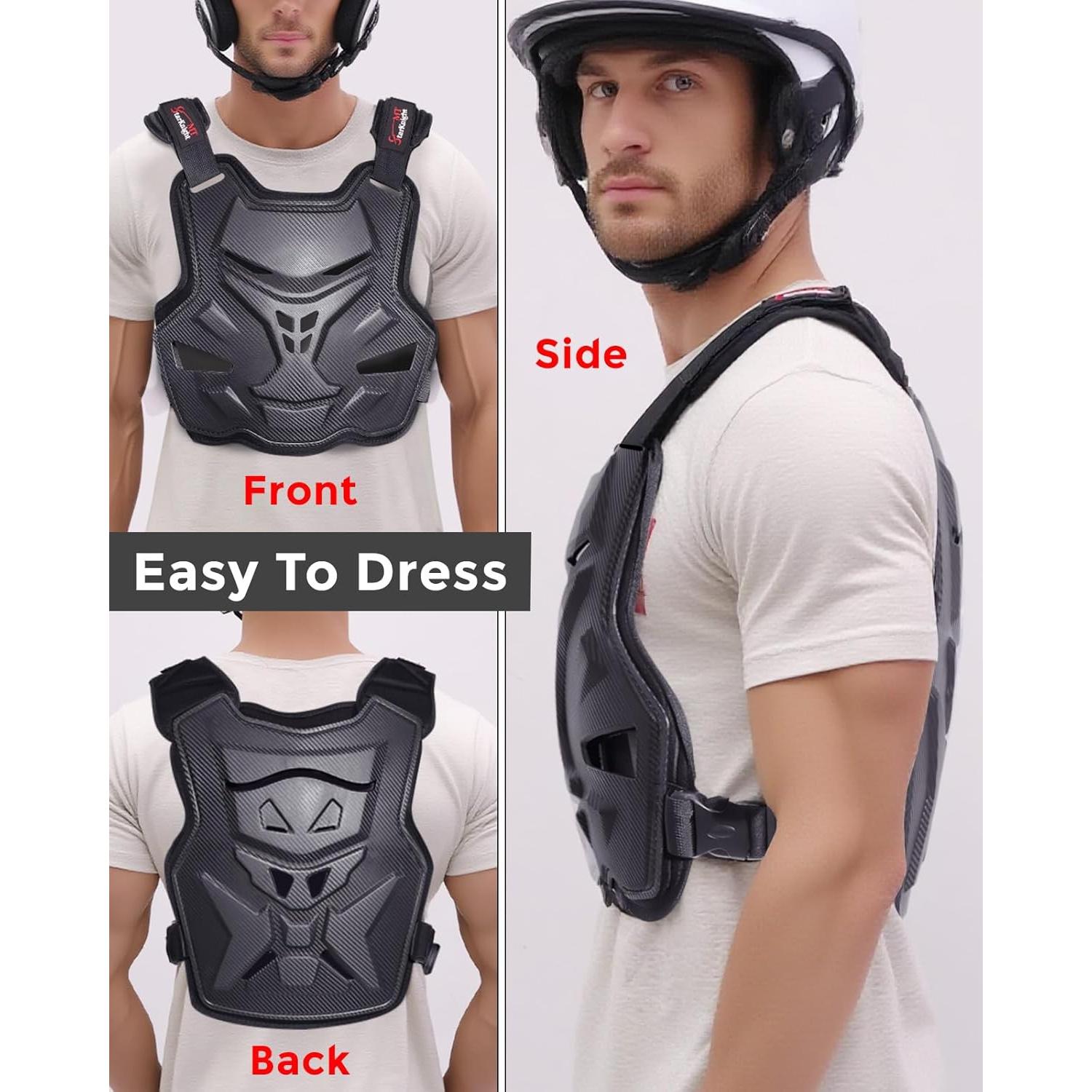 Armadura de Pecho StarknightMT Ajustable para Motocicleta Adulto
