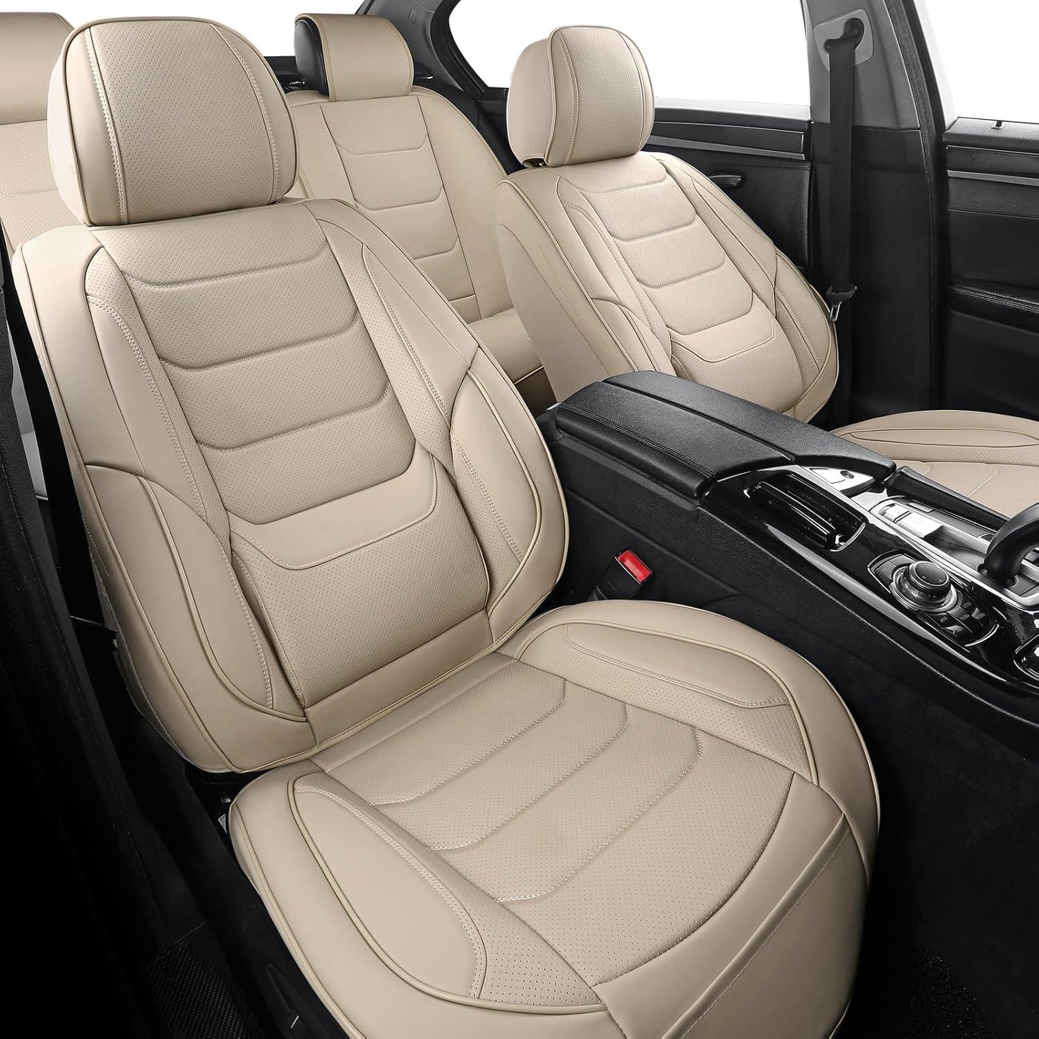 Cubiertas de Asientos de Coche Hoozoom HZ-01 Beige Juego Completo