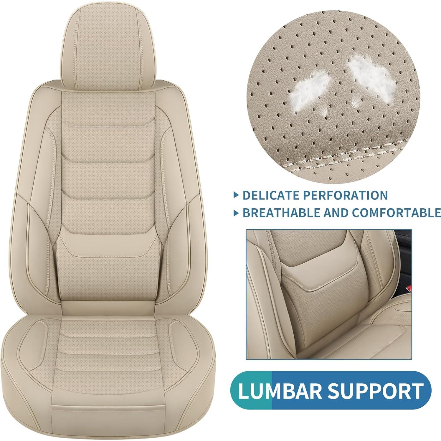 Cubiertas de Asientos de Coche Hoozoom HZ-01 Beige Juego Completo