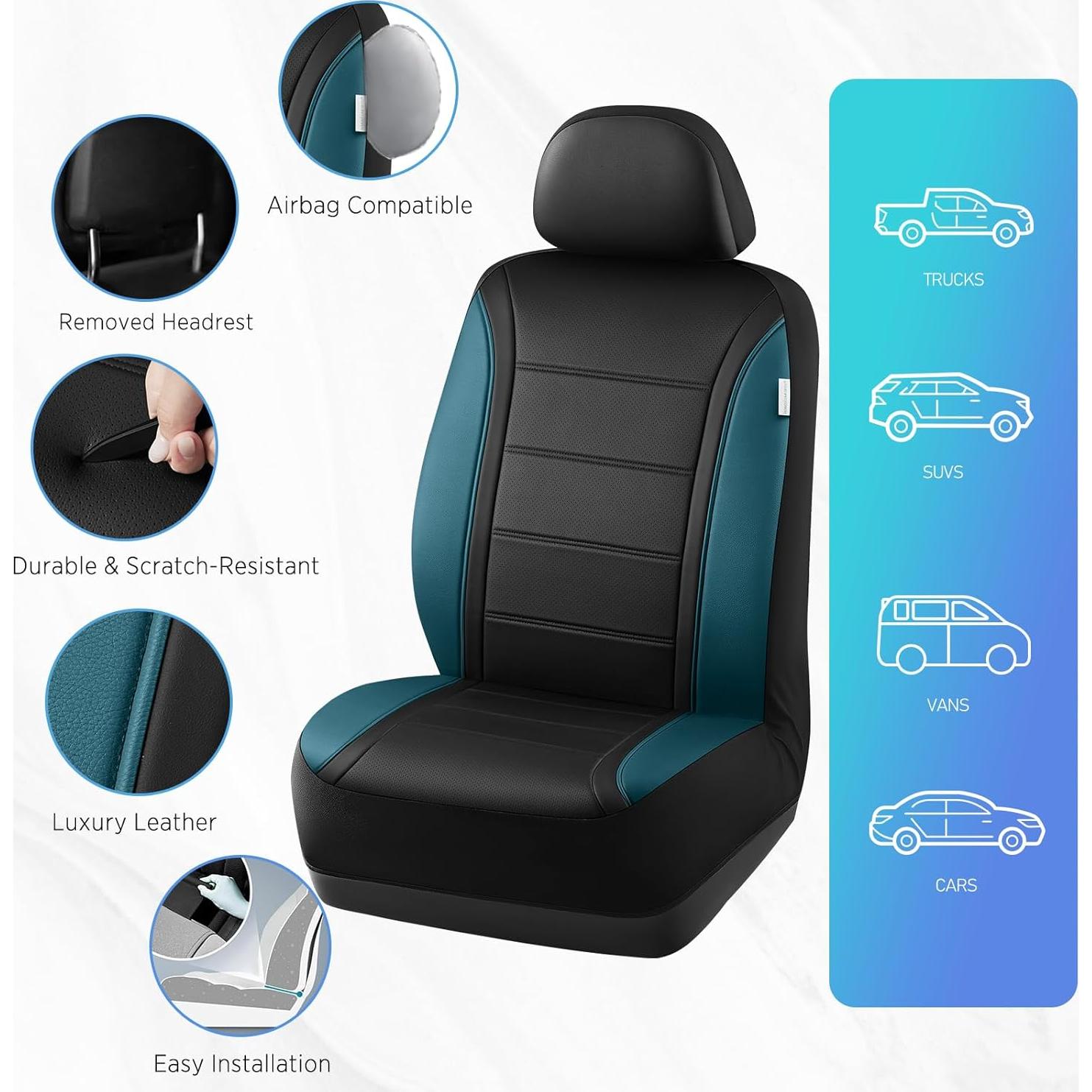Fundas de Asiento de Cuero Road Comforts Azul Universal