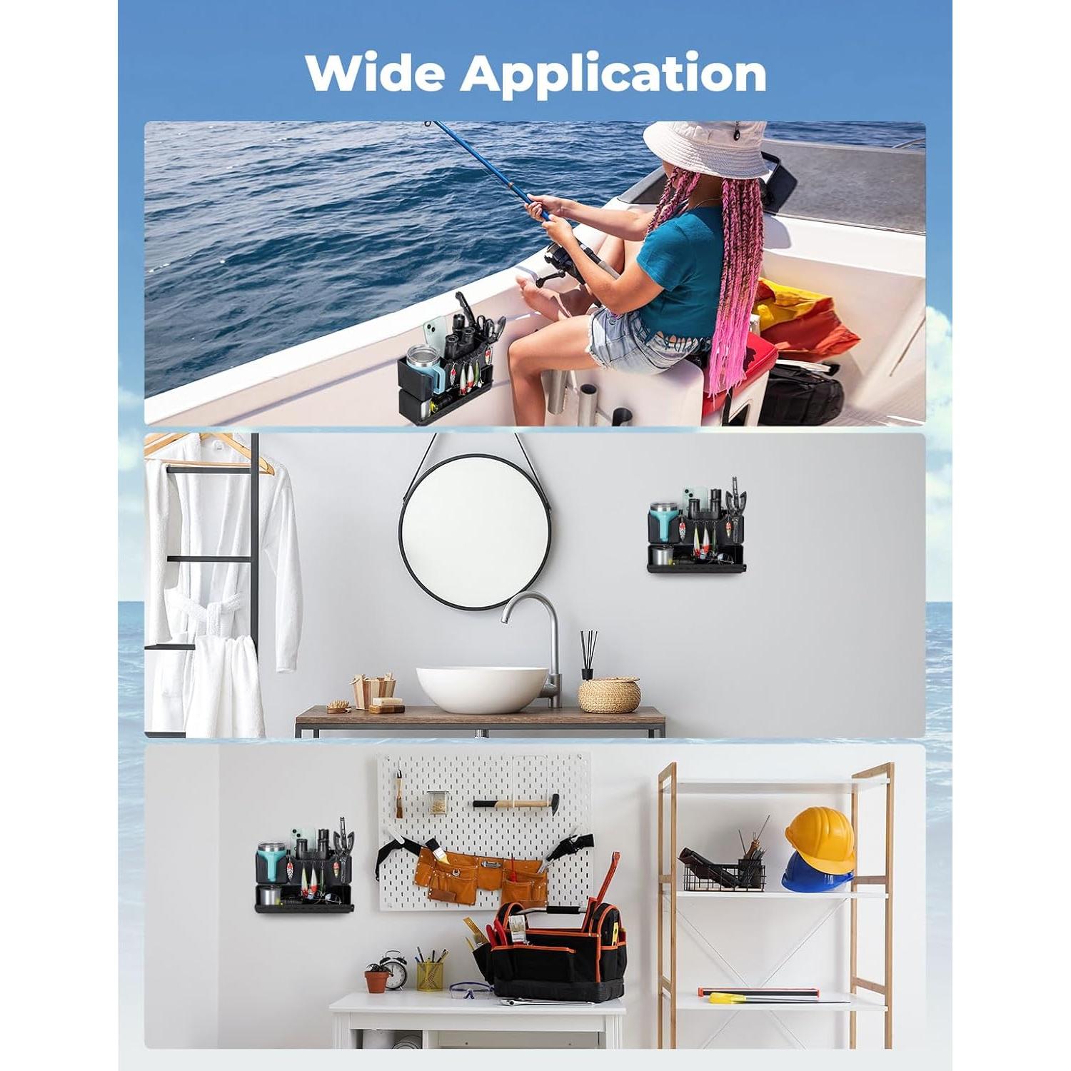 Soporte para Tazas KEMIMOTO para Barcos, Organizador Negro