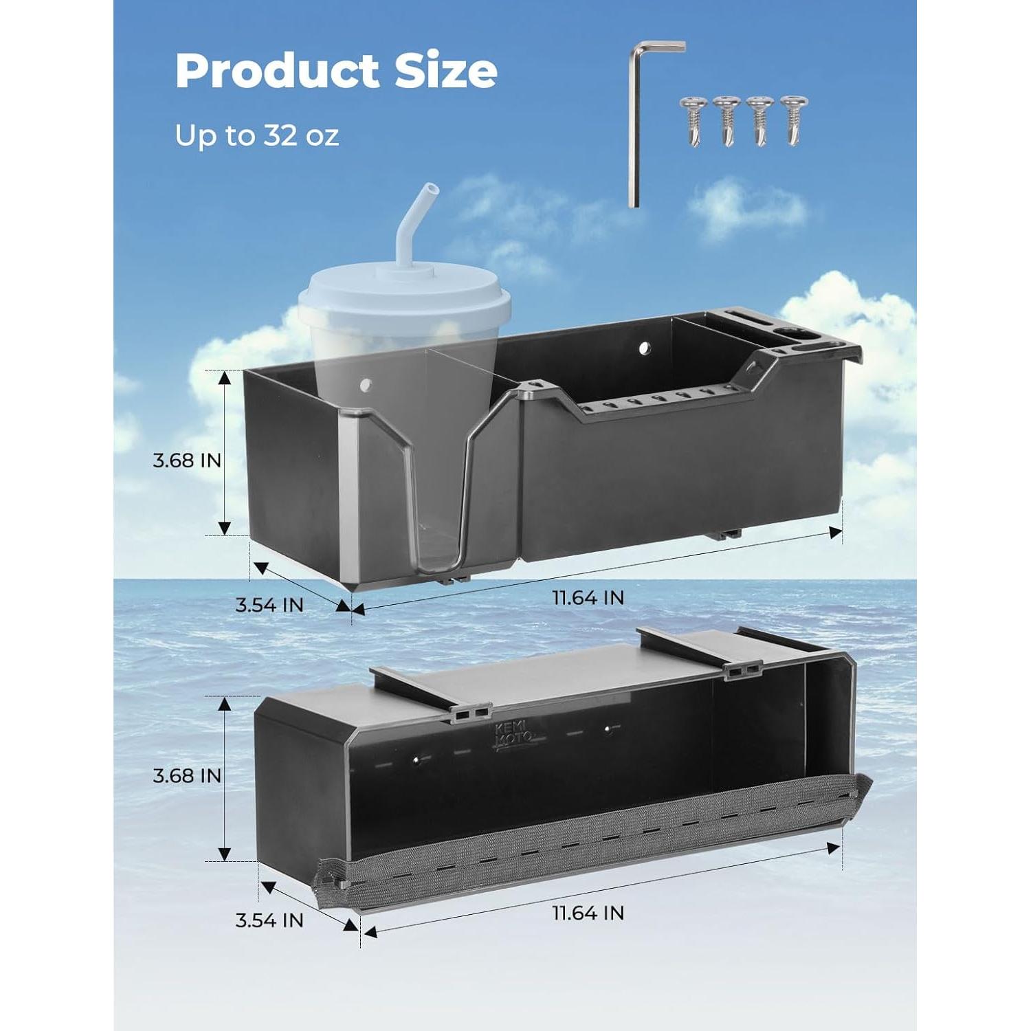 Soporte para Tazas KEMIMOTO para Barcos, Organizador Negro