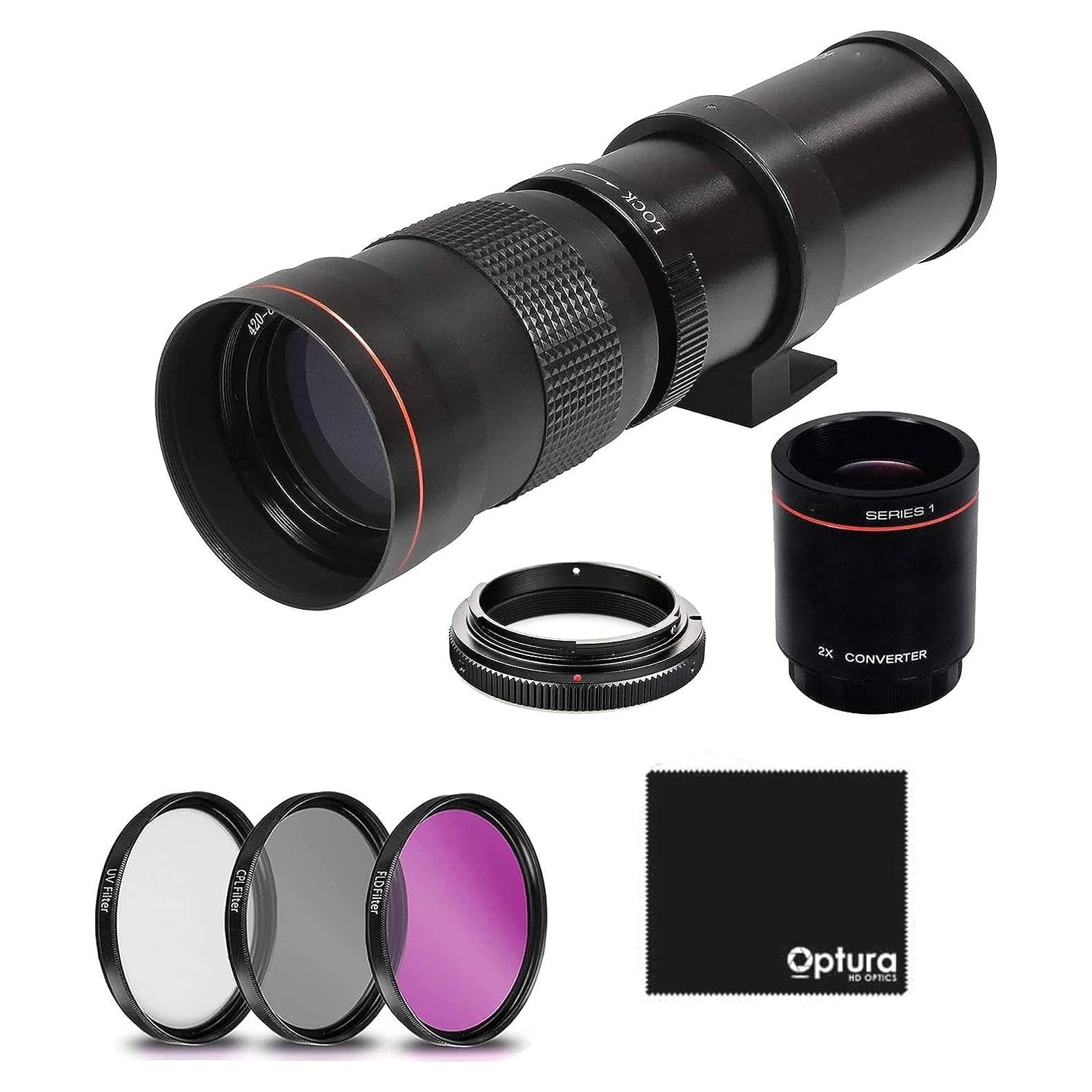 Lente Teleobjetivo Manual 420-1600mm f/8.3 HD para Panasonic Lumix