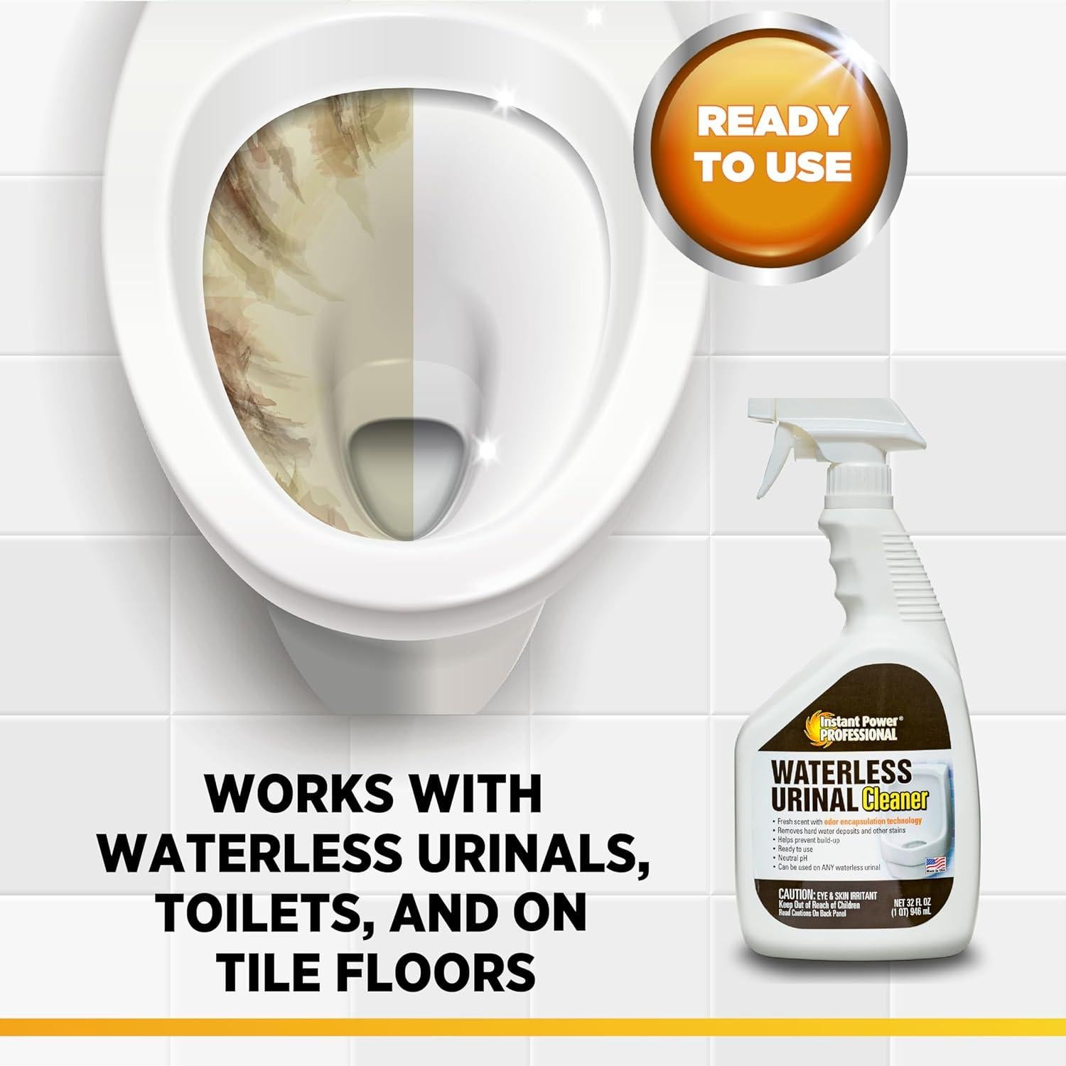 Limpiador de Urinarios Sin Agua Instant Power 0.95 L - Elimina Manchas
