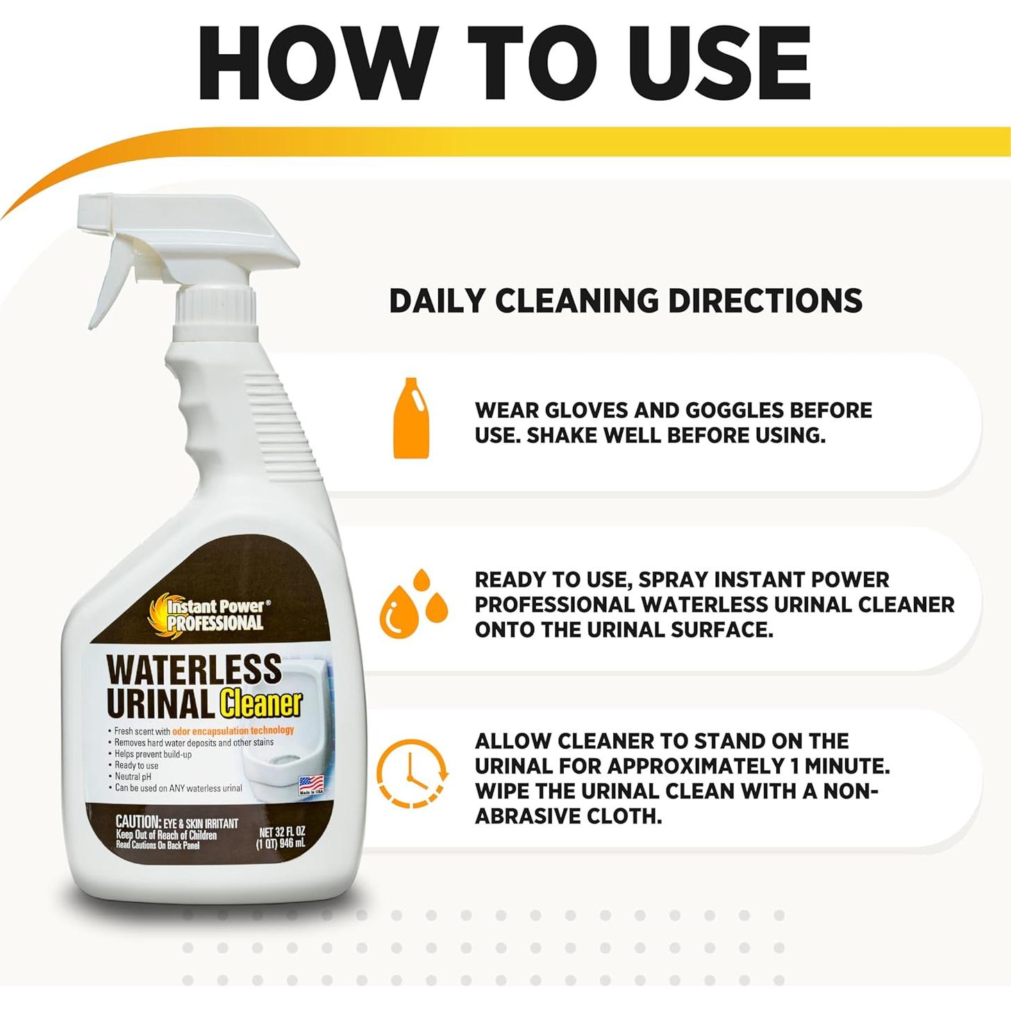 Limpiador de Urinarios Sin Agua Instant Power 0.95 L - Elimina Manchas