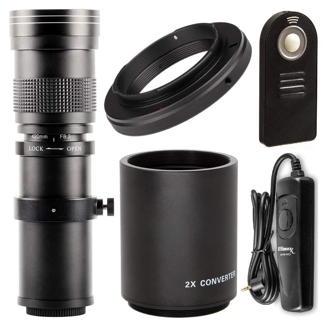 Lente Telefoto Zoom Ultimaxx 420-800mm f/8.3-16 para Nikon