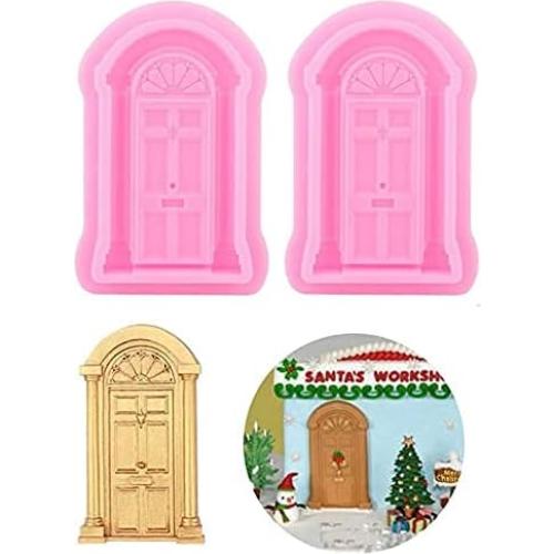 Juego de 2 Moldes de Silicona AUNMAS para Pasteles Rosa 14x9cm