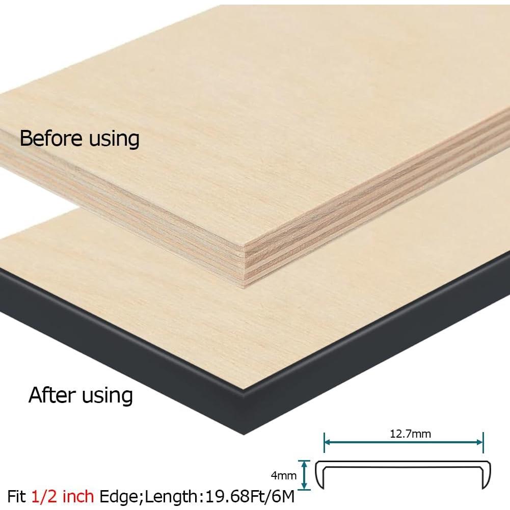 Banda de Bisel Autoadhesiva Tintvent 6.1m Negro 1.27cm