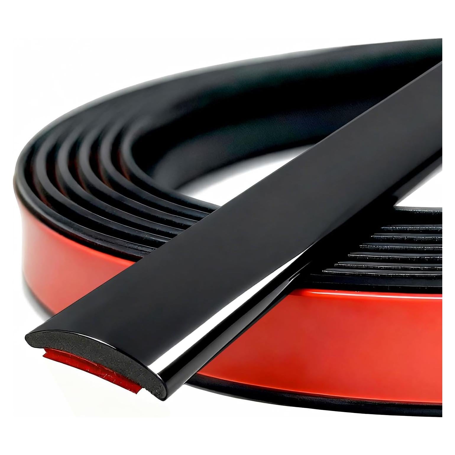 Moldura Lateral Automotriz PACIXU Negra Brillante 2.54cm x 6.1m