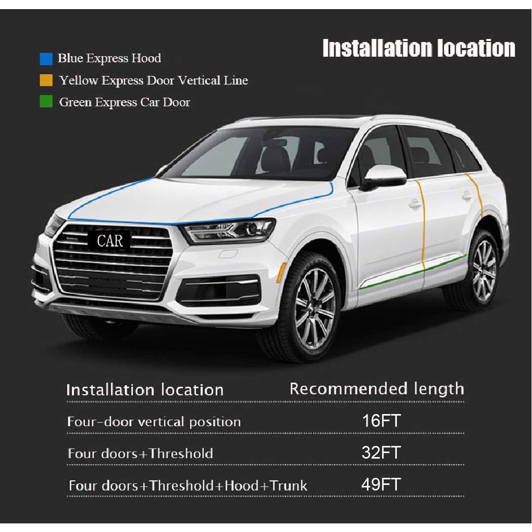 Protector de Bordes de Puertas de Coche Yleternal 5M Transparente