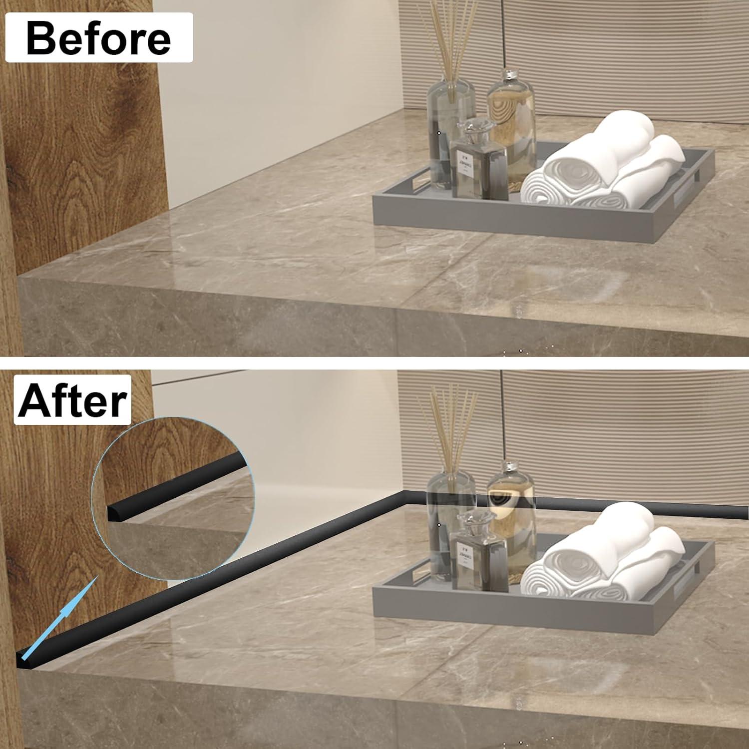 Moldura Flexible Autoadhesiva HJ HUAJ 99 cm Negra para Pisos