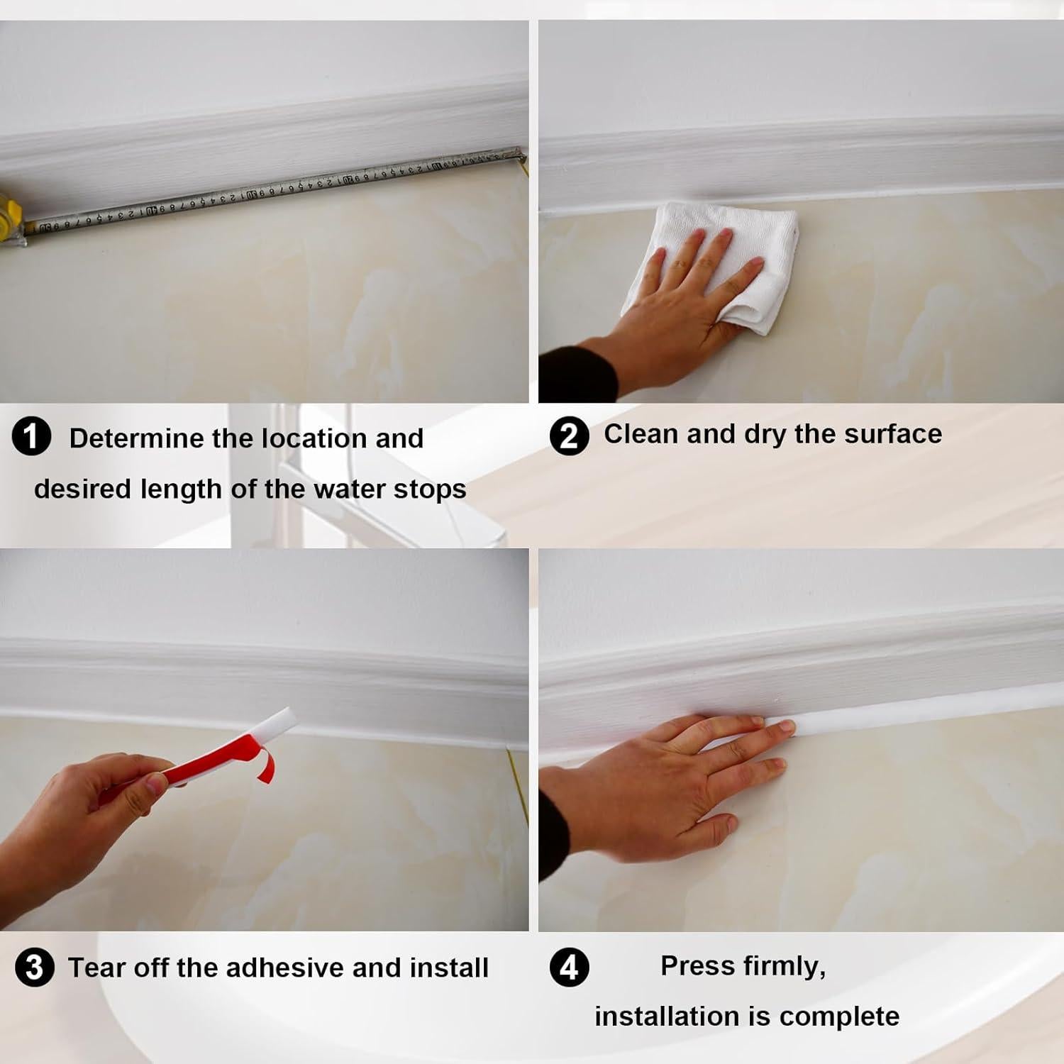 Moldura Flexible Autoadhesiva HJ HUAJ 99 cm Negra para Pisos